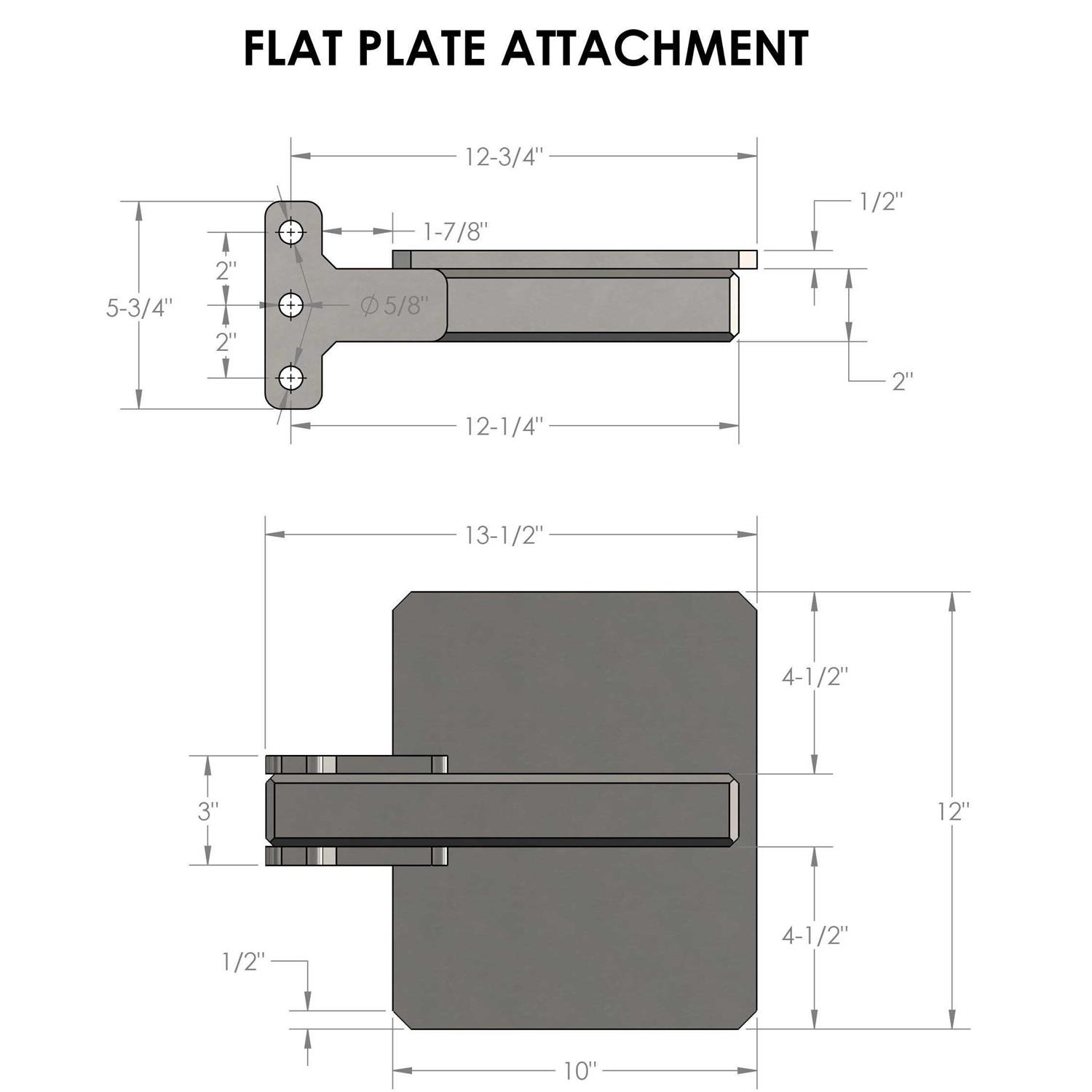 BulletProof Hitches Flat Plate Attachment FLATPLATE - Cheap Fitting