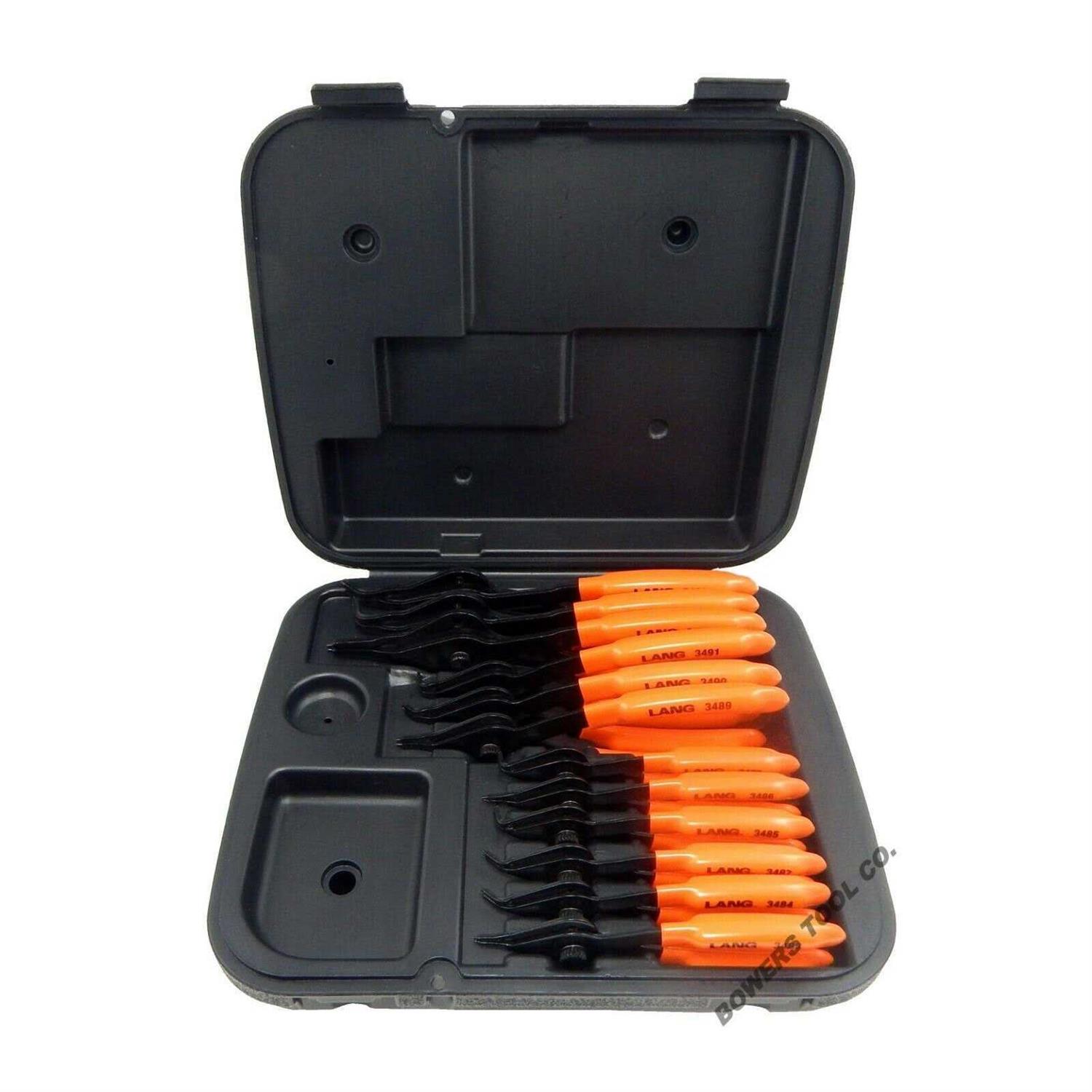 Lang 12 Piece Combination Internal/External Snap Ring Pliers Set 3495 - Cheap Fitting