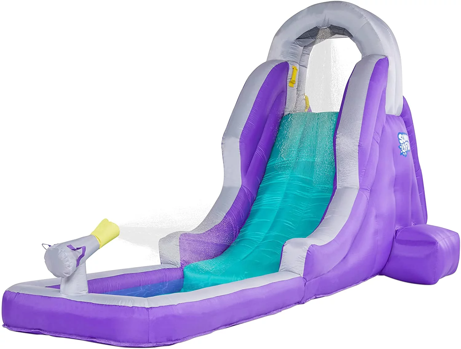 Sunny & Fun Inflatable Water Slide & Blow up Pool, Kids Water Park for Backyard - Cheap Fitting