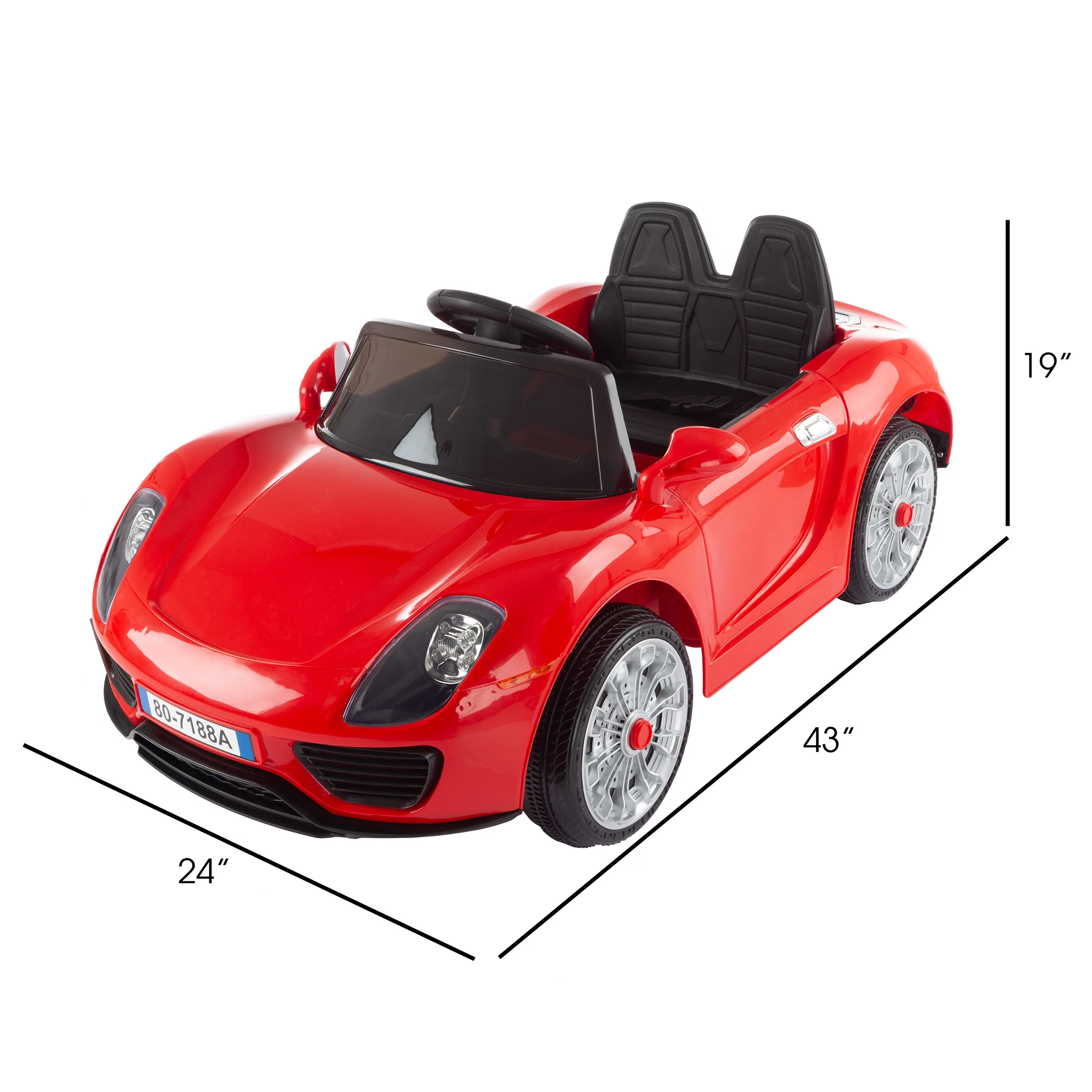 Lil' Rider 6 V Sports Car Motorized Electric Rechargeable Battery Powered Ride-On Toy with Remote Control - Cheap Fitting