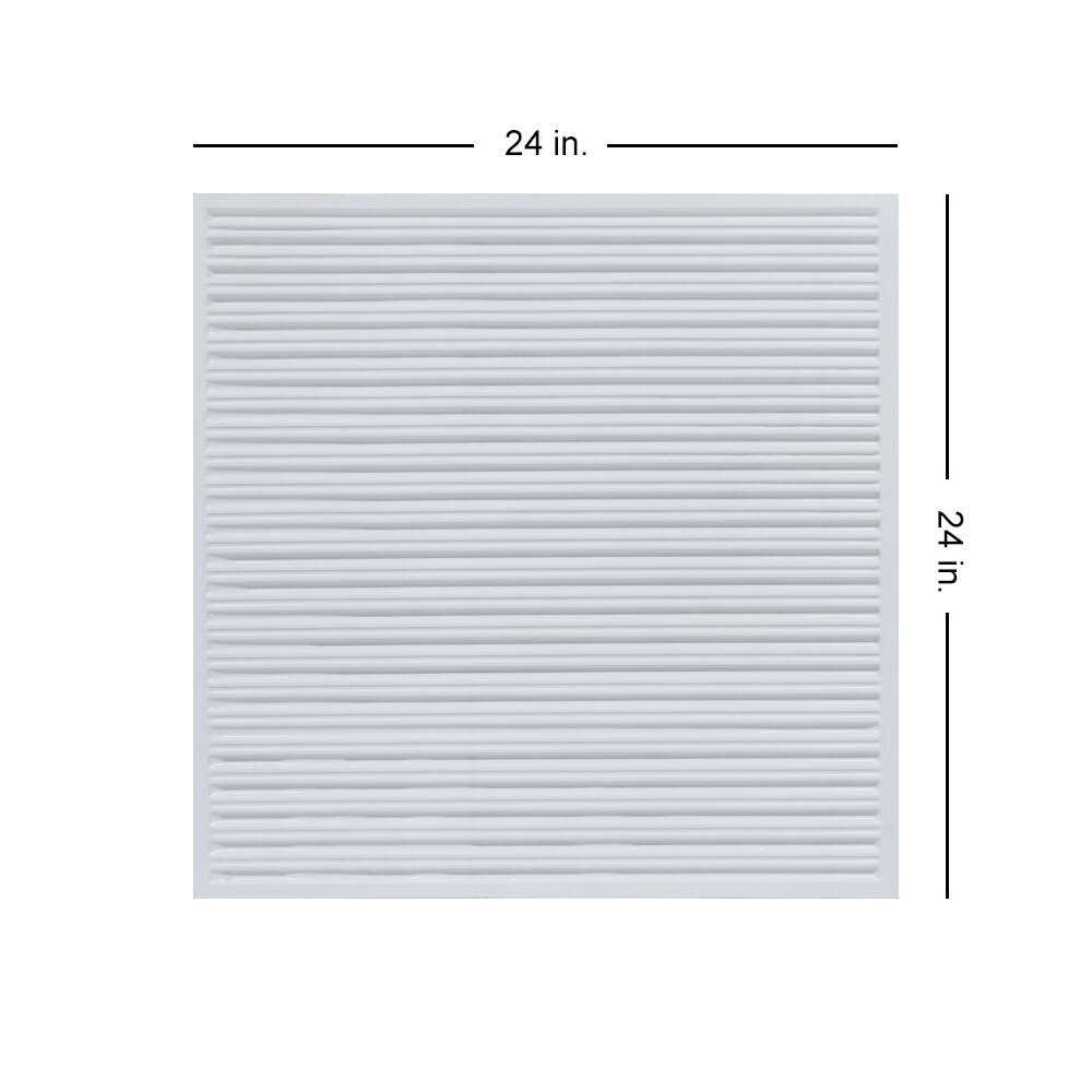 From Plain To Beautiful In Hours 251-Economy Modern Lines 2 ft. x PVC Lay-in Ceiling Tile - Cheap Fitting