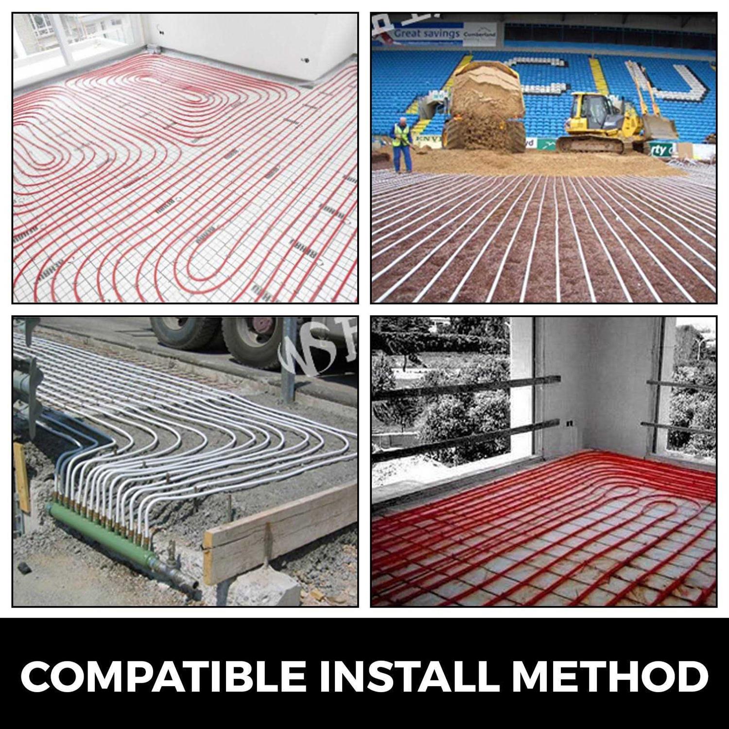 VEVOR 1000Ft Pex Tubing Pipe 12 inch Pex Tubing Oxygen Barrier Radiant Floor Pex Pipe Radiant Heat Floor Heating Plumbing Cold and Hot Water Tubing 1000FTPEXZYG00001V0 - Cheap Fitting