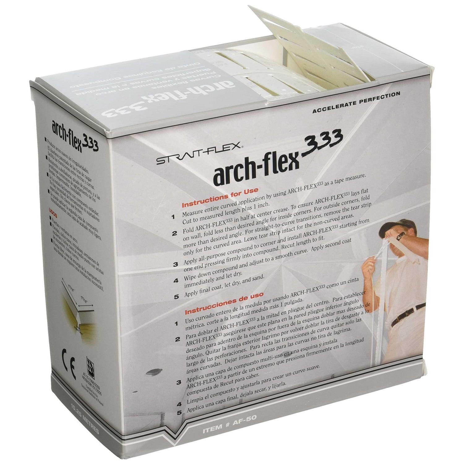 Strait-Flex 3-3/8 in. x 50 ft. Arch-Flex Composite Drywall Joint Tape Af-50S - Cheap Fitting