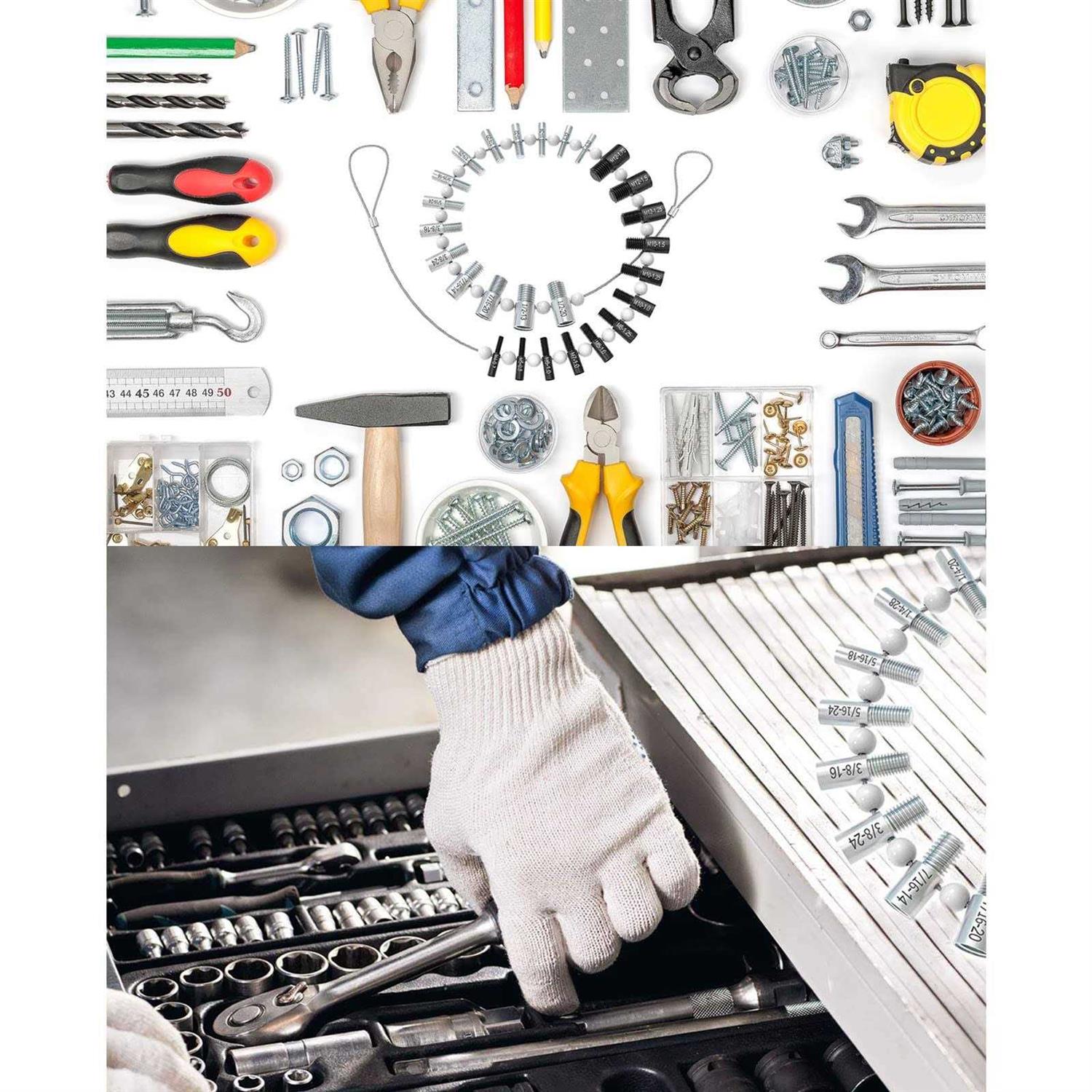 Nut and Bolt Thread Checker 26 Male/Female Thread Identifier Gauges - Cheap Fitting