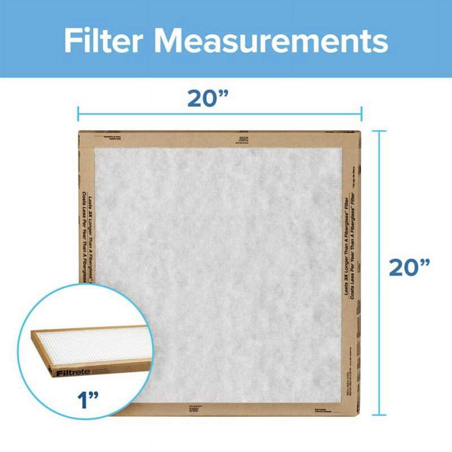 Filtrete 20×25 x 1 in. Flat Panel Air Filter - Cheap Fitting