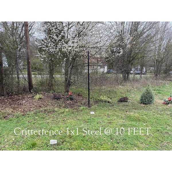 Critterfence 1×1 100 ft. Black Steel 1 x 1 in. Square Grid Welded Wire Fence - Cheap Fitting