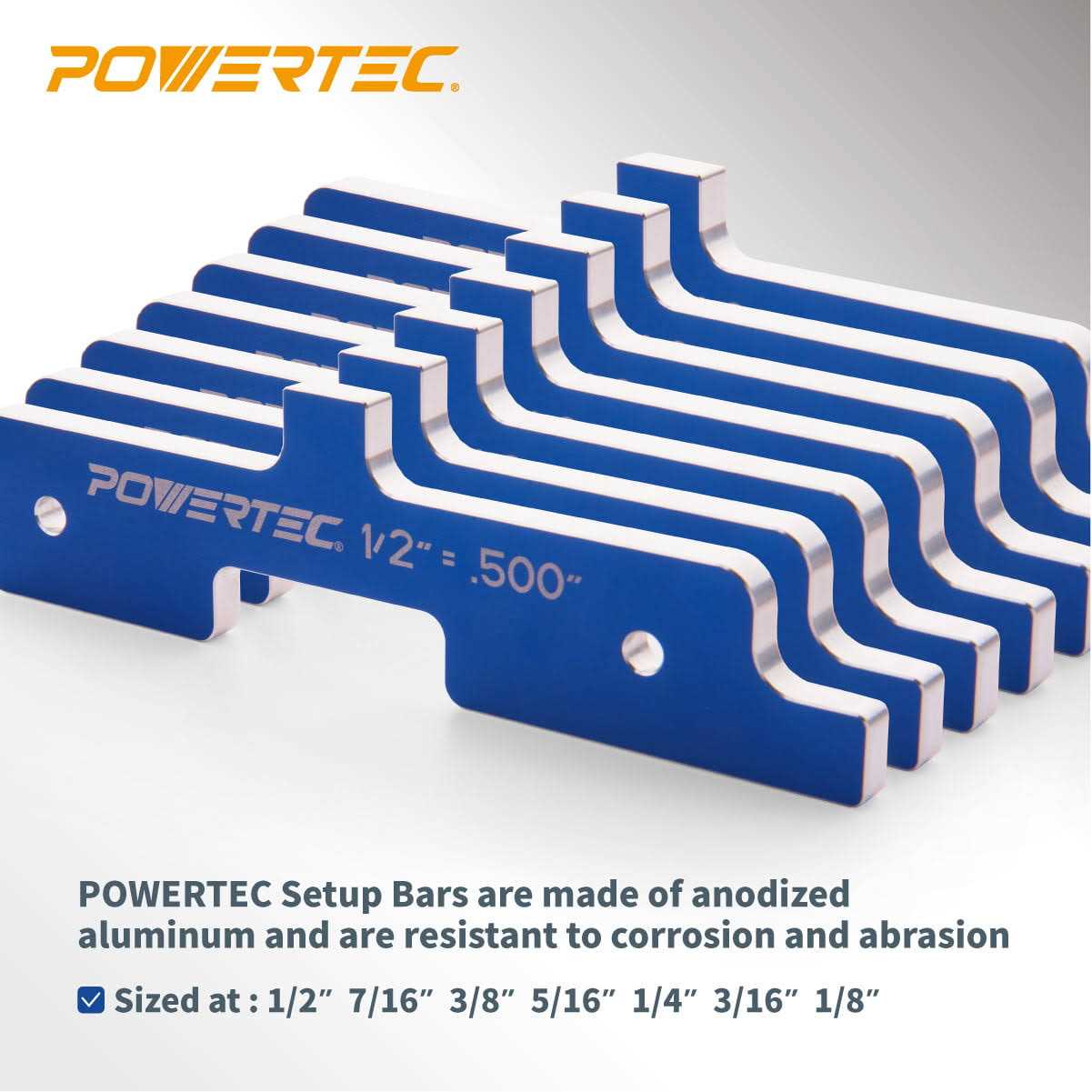 POWERTEC 71579 Router Table Set Up Bars 7pc with Protective Storage Case - Cheap Fitting