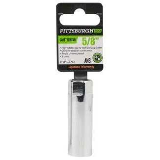 Pittsburgh Pro 3/8 in. Drive 5/8 in. Sparkplug Socket - Cheap Fitting