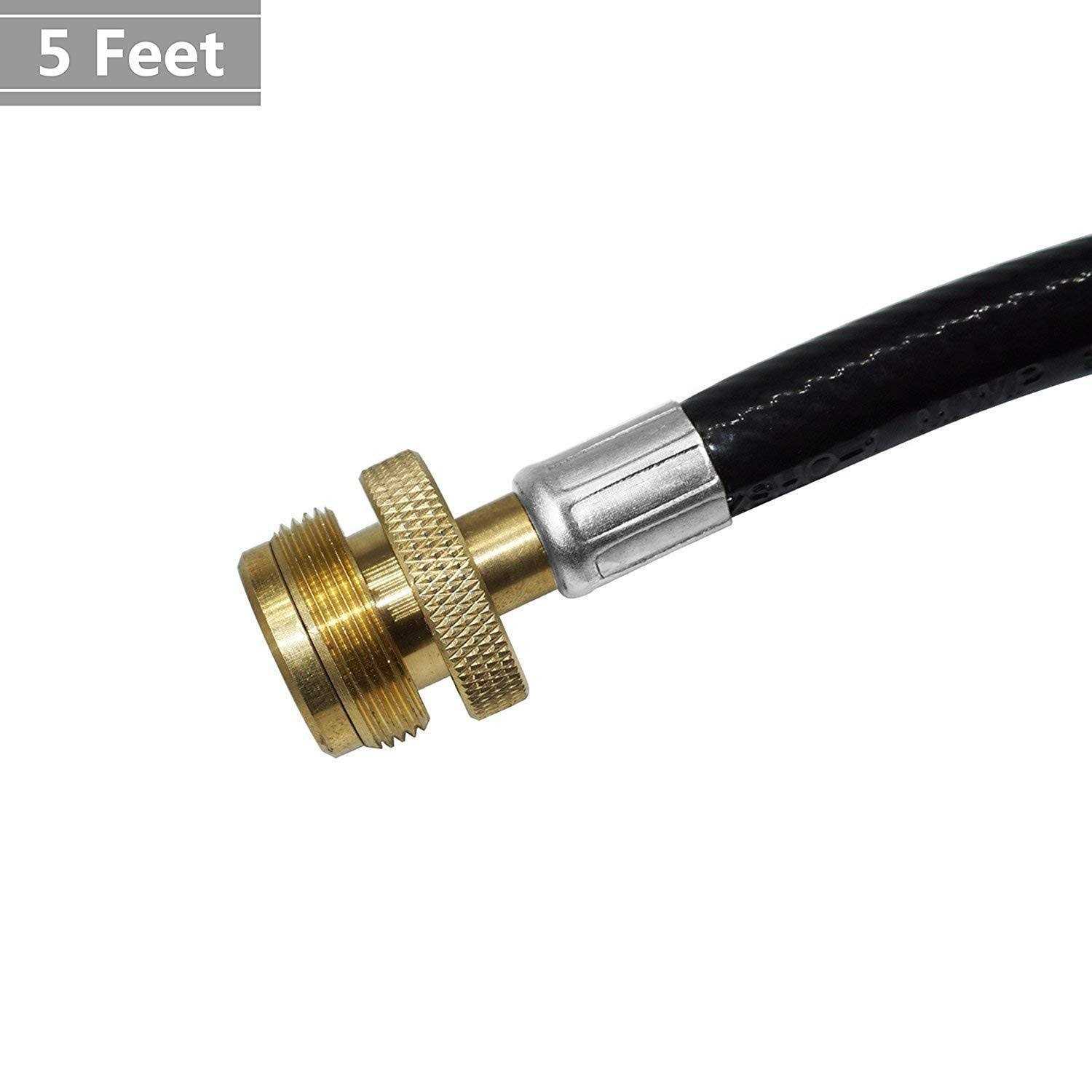 DOZYANT Propane Adapter Hose 1 lb to 20 lb Converter Replacement for QCC1/Type1 Tank Connects 1 lb Bulk Portable Appliance to 20 lb Propane - Cheap Fitting