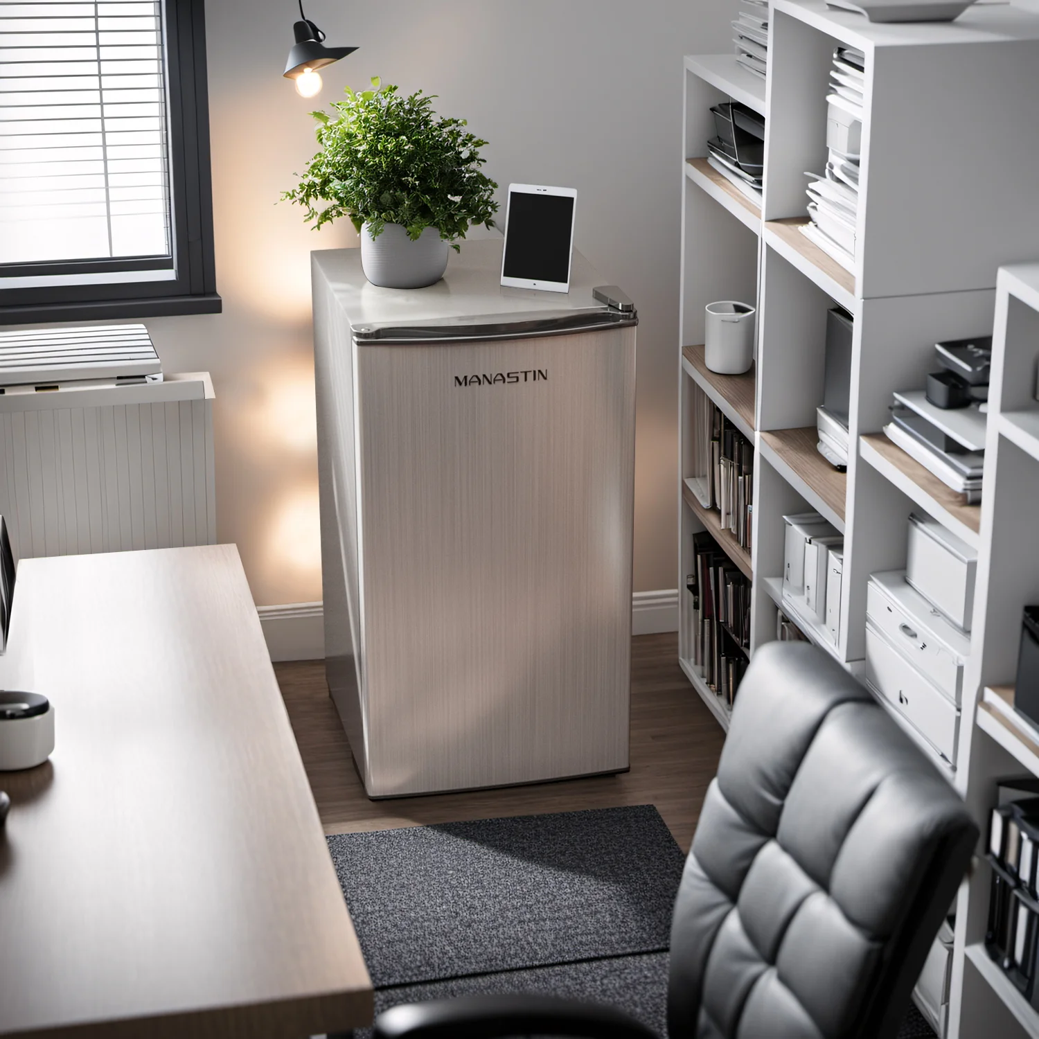 Manastin 3.2 Cu.ft Mini Fridge Energy Saving Compact Refrigerator with Reversible Door, Black - Cheap Fitting