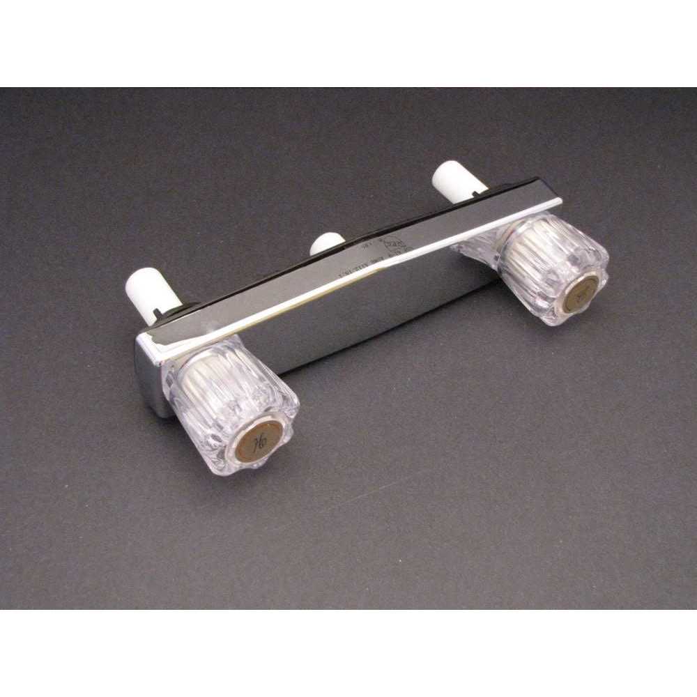Mobile Home RV Shower Faucet. 2 Valve. Chrome. 8 inch on center valves - Cheap Fitting
