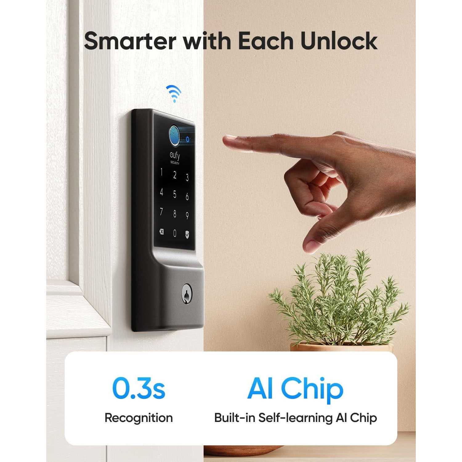 eufy Security Smart Lock C220 Fingerprint Keyless Entry Door Lock Built-in Wi-Fi - Cheap Fitting
