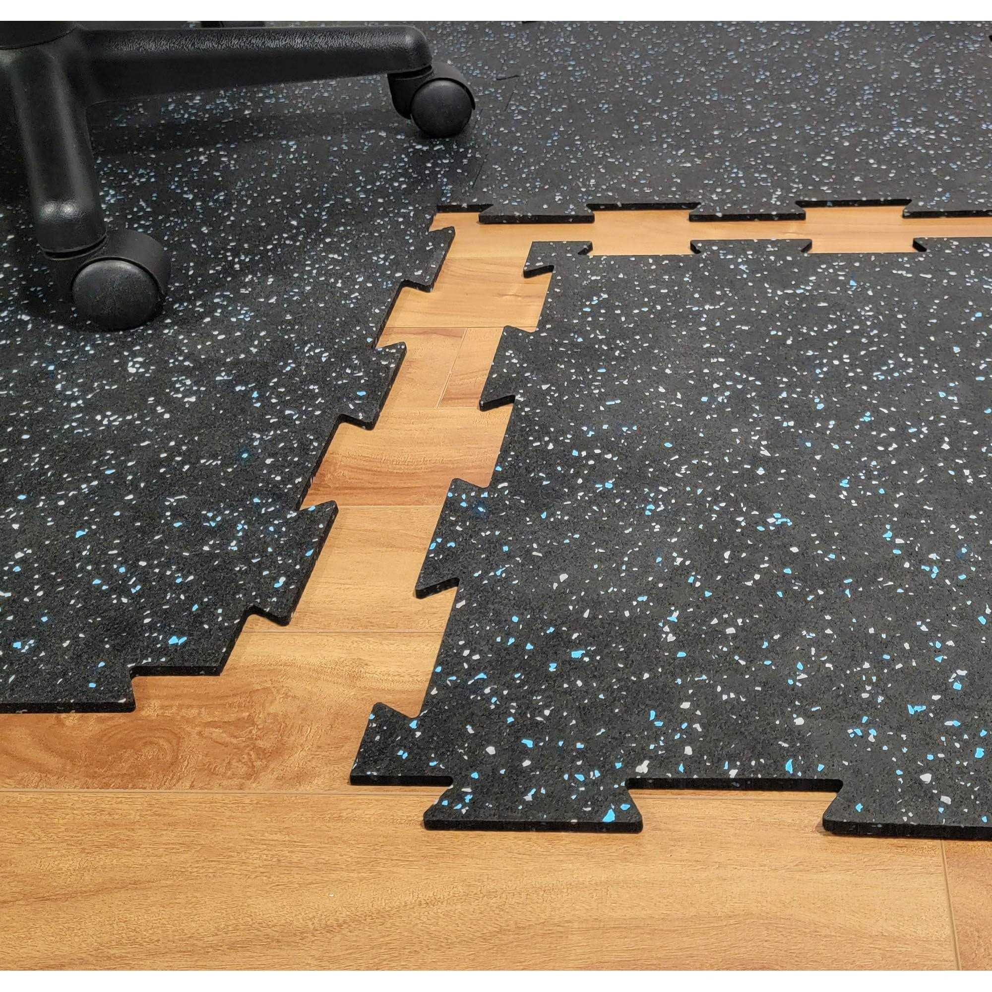 Rubber King 10 Piece Interlocking Rubber Tiles 19 x 19 x 6mm - Cheap Fitting