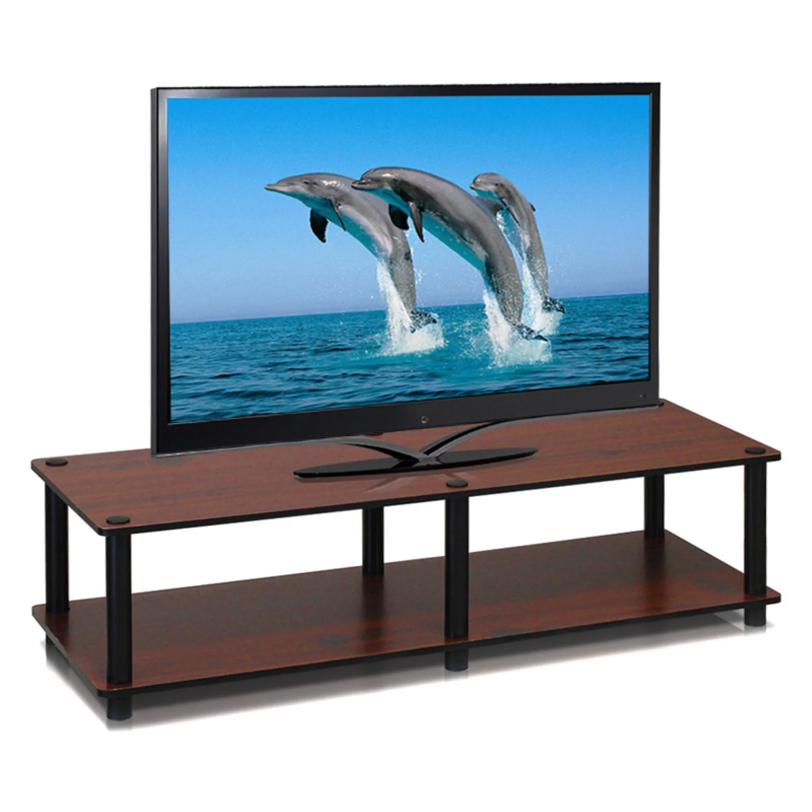 Just No - Tools Low Rise Wide TV Stand or Play Table, Black & Brown - Cheap Fitting