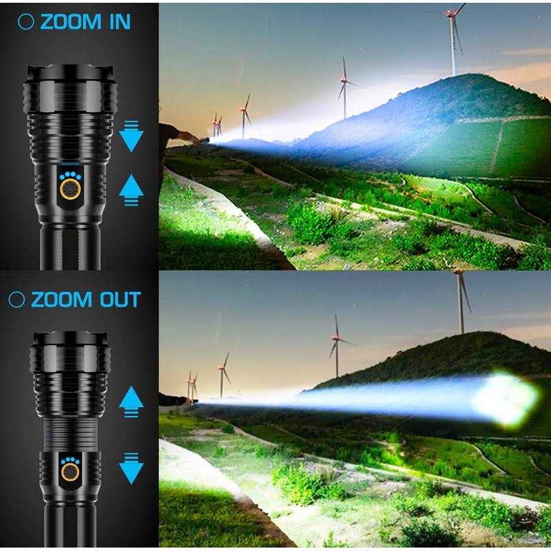 Sinvimes Rechargeable Flashlights 900000 High Lumens High Power Led Flashlight - Cheap Fitting
