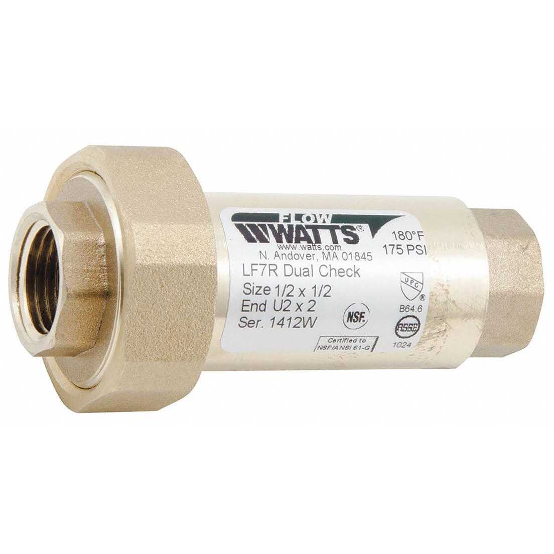 Watts 0072203 Dual Check Valve - Cheap Fitting