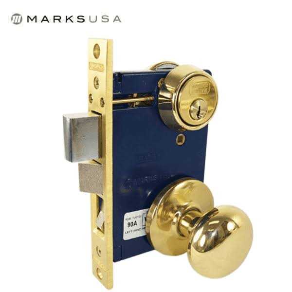 Marks 22AC Ornamental Mortise Iron Gate Double Cylinder Lock Set - Cheap Fitting