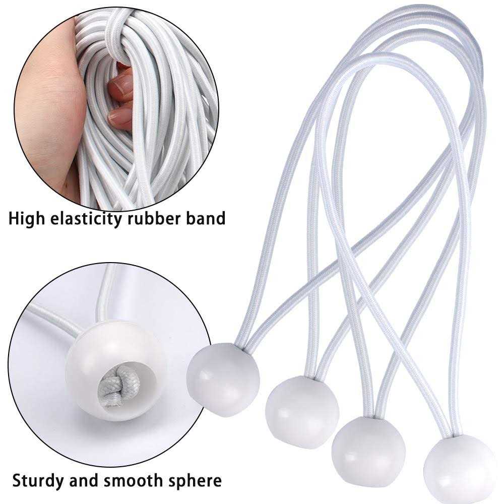 AOPRIE 30 Pack Bungee Balls Ball Bungee Heavy Duty Heavyweight 4 Tarp Bungee Cords - Cheap Fitting