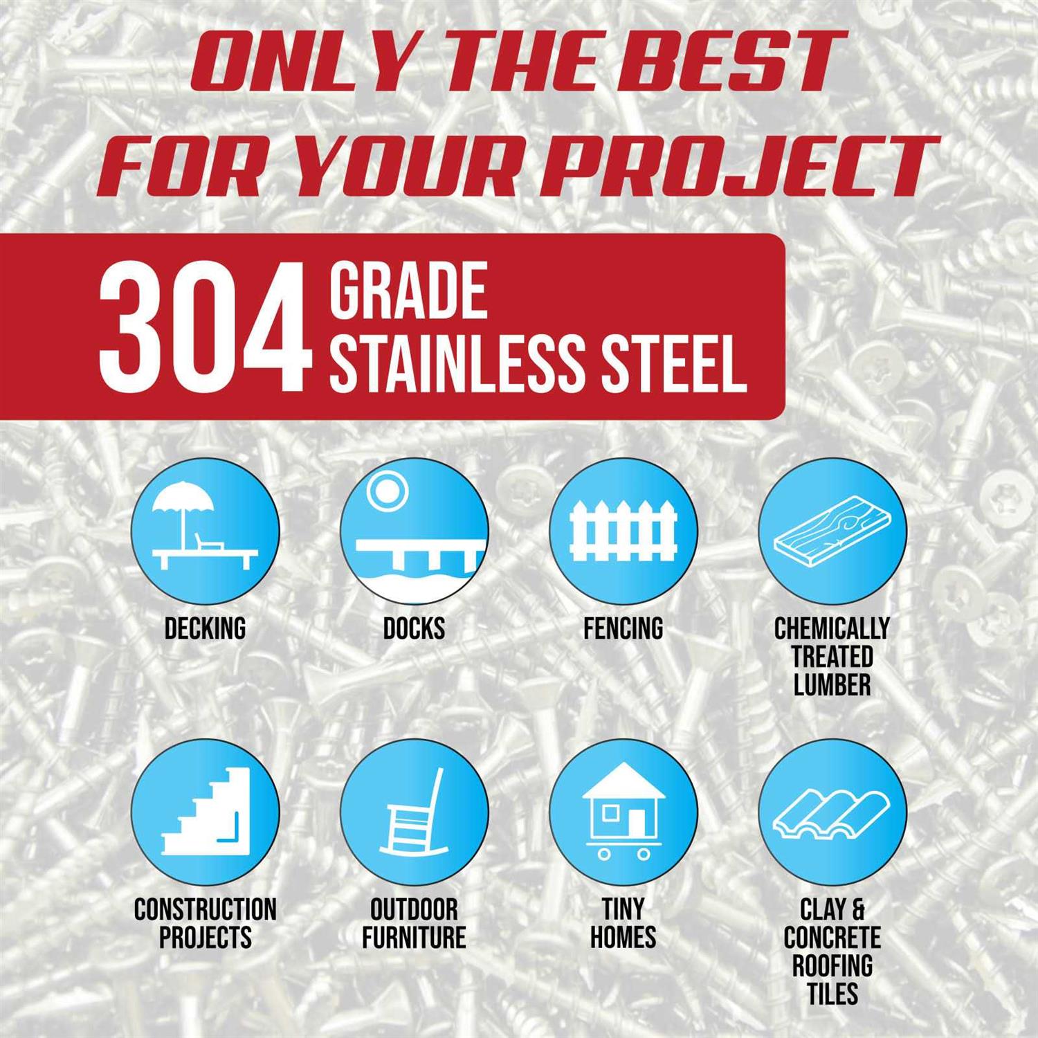 Stainless Steel Wood Screws Assortment Kit DIY Value Pack 400 Pieces Various Sizes by Allen’s Trading Co. Eagle Claw Fasteners - Cheap Fitting