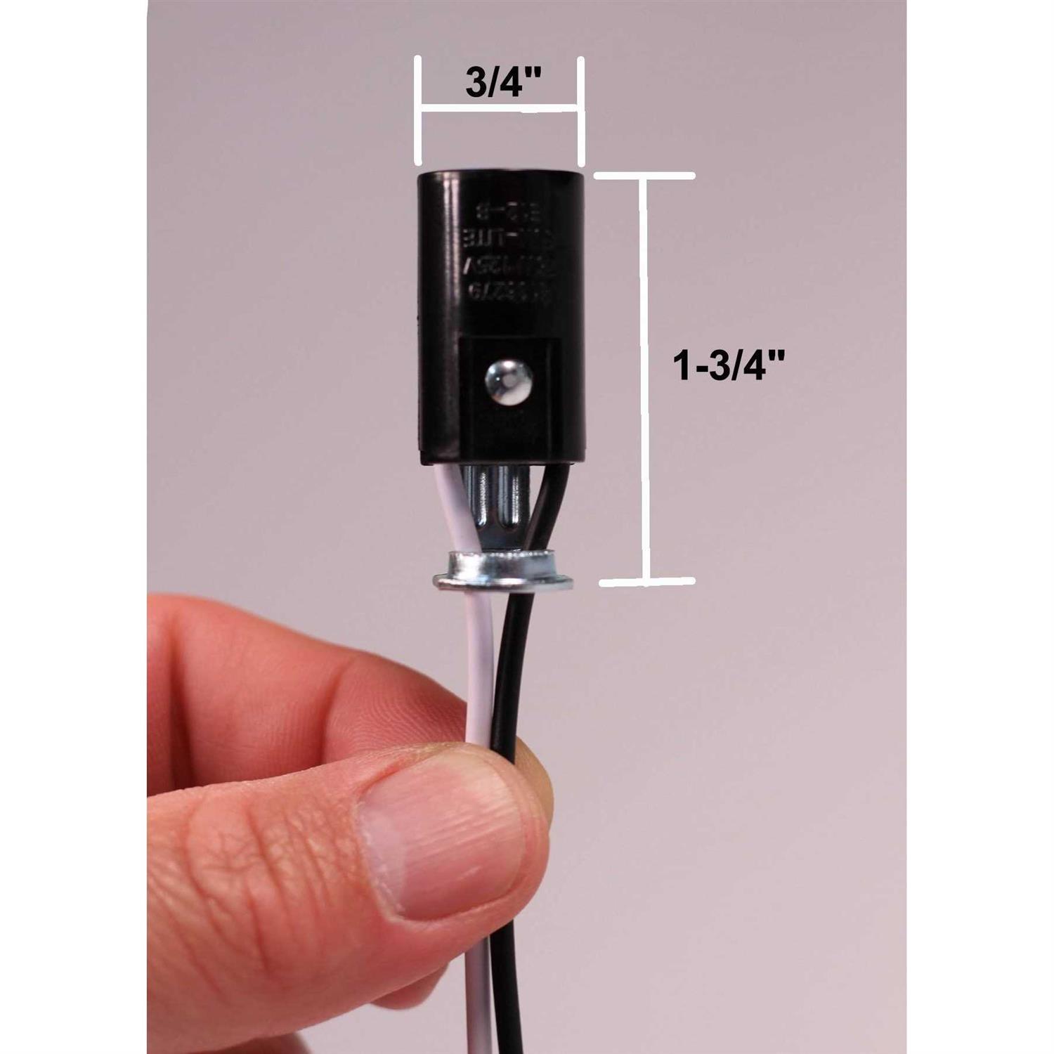 Creative Hobbies 12 Pack Candelabra Base Lamp Holder Light Socket Keyless Phenolic - Cheap Fitting