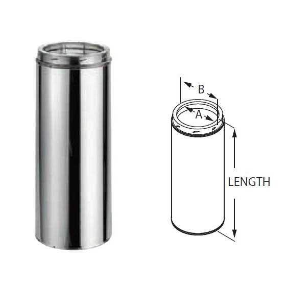 DuraVent 6 x 60 DuraTech Galvanized Chimney Pipe - Cheap Fitting