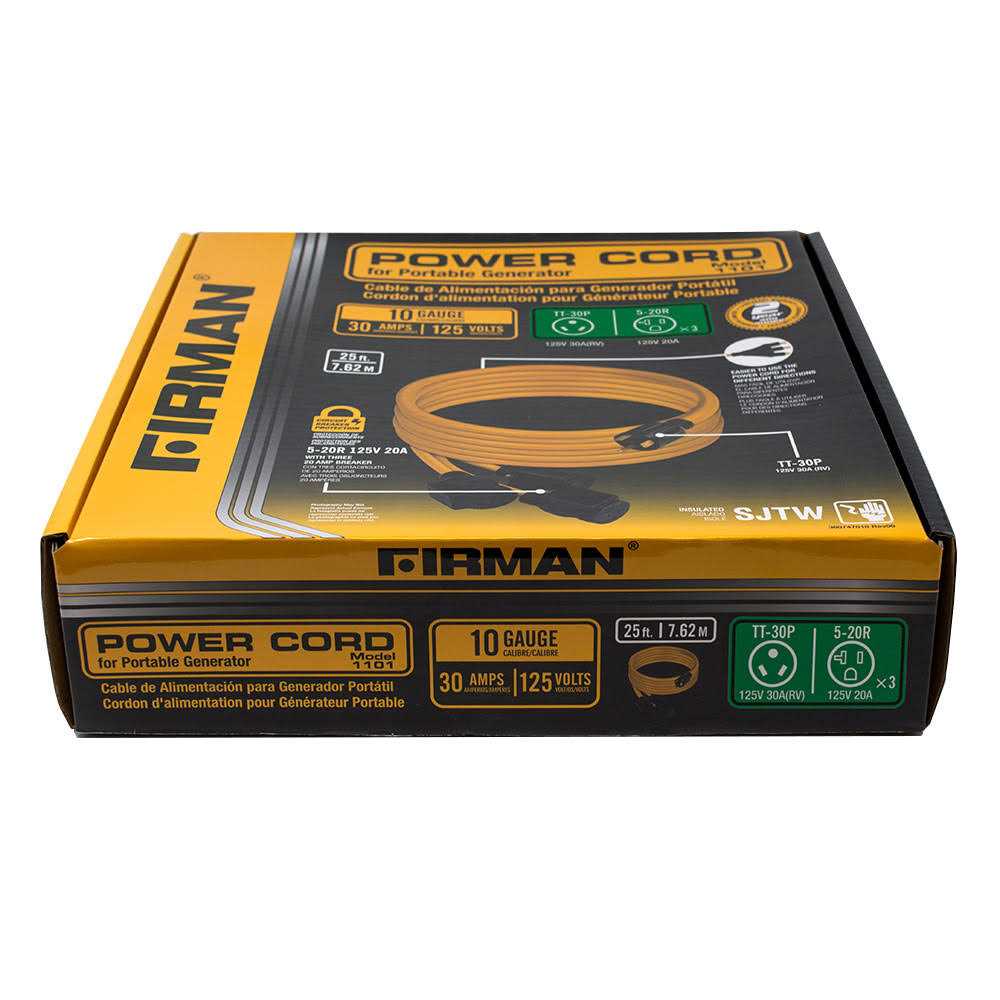 Firman Generator Power Cord 1101 - Cheap Fitting