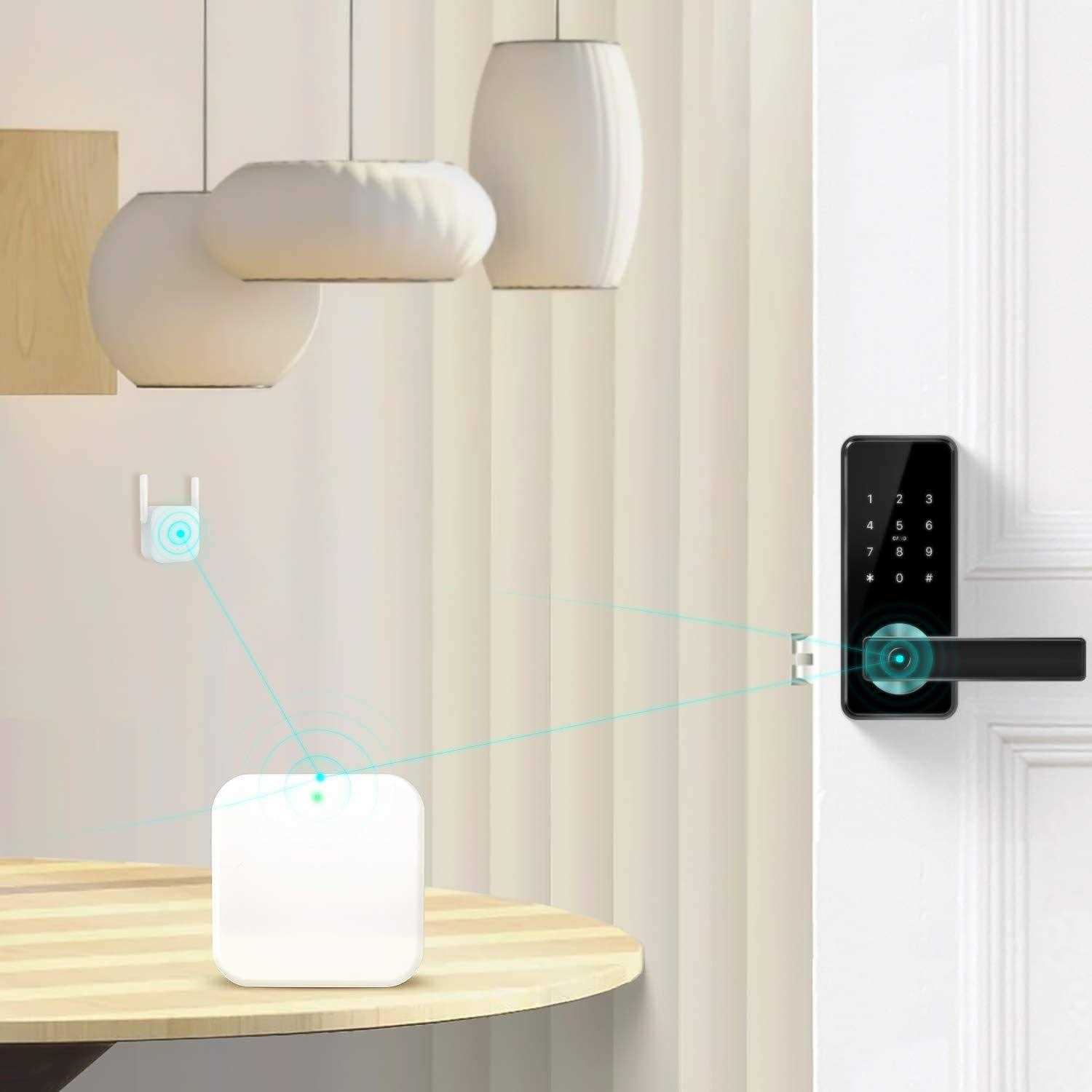 Wi-Fi Gateway Remotely Control Smart Fingerprint Door Lock with TT Lock App - Cheap Fitting