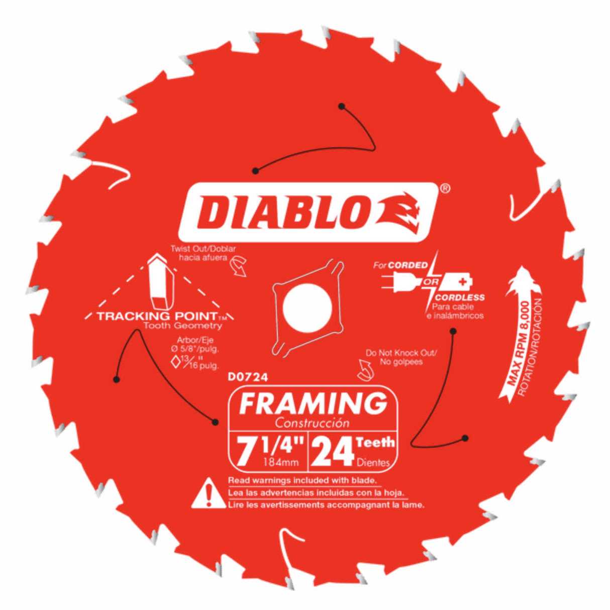 Diablo 4-1/2 in. x 24 Tooth Framing Trim Saw Blade - Cheap Fitting