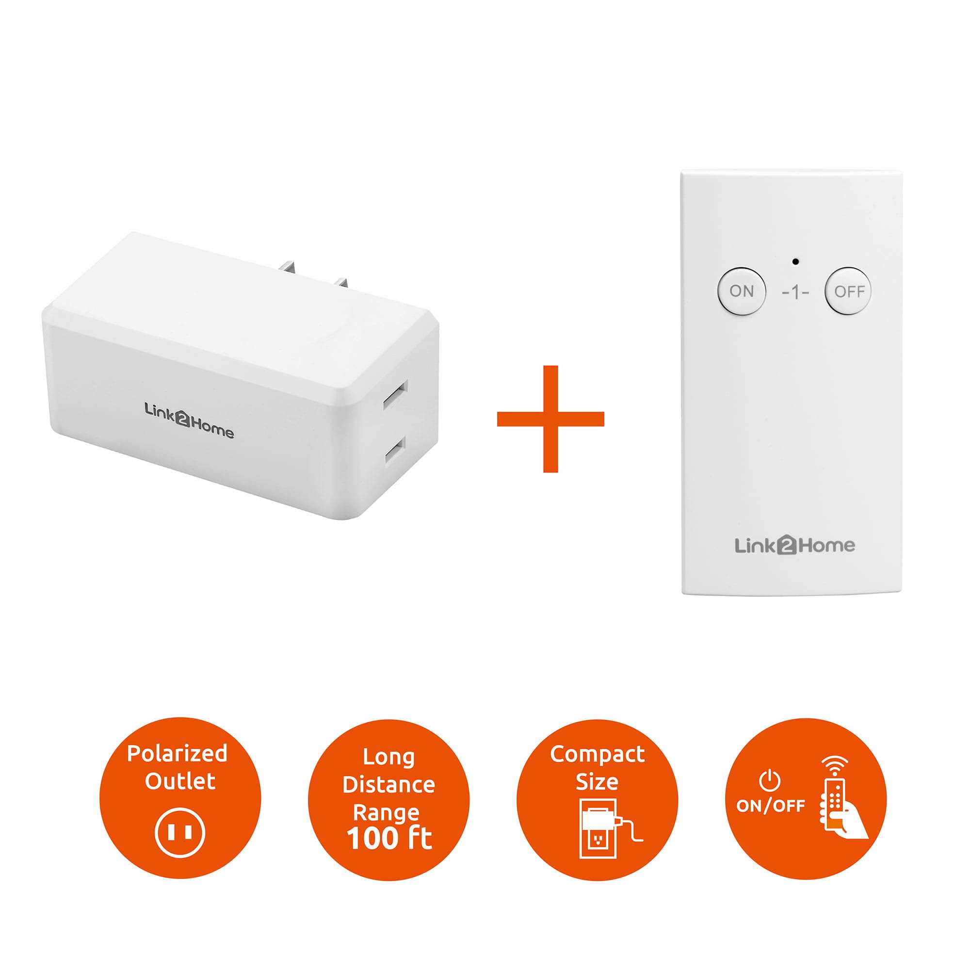 Link2Home Wireless Remote Control Light Switch Outlet - Cheap Fitting