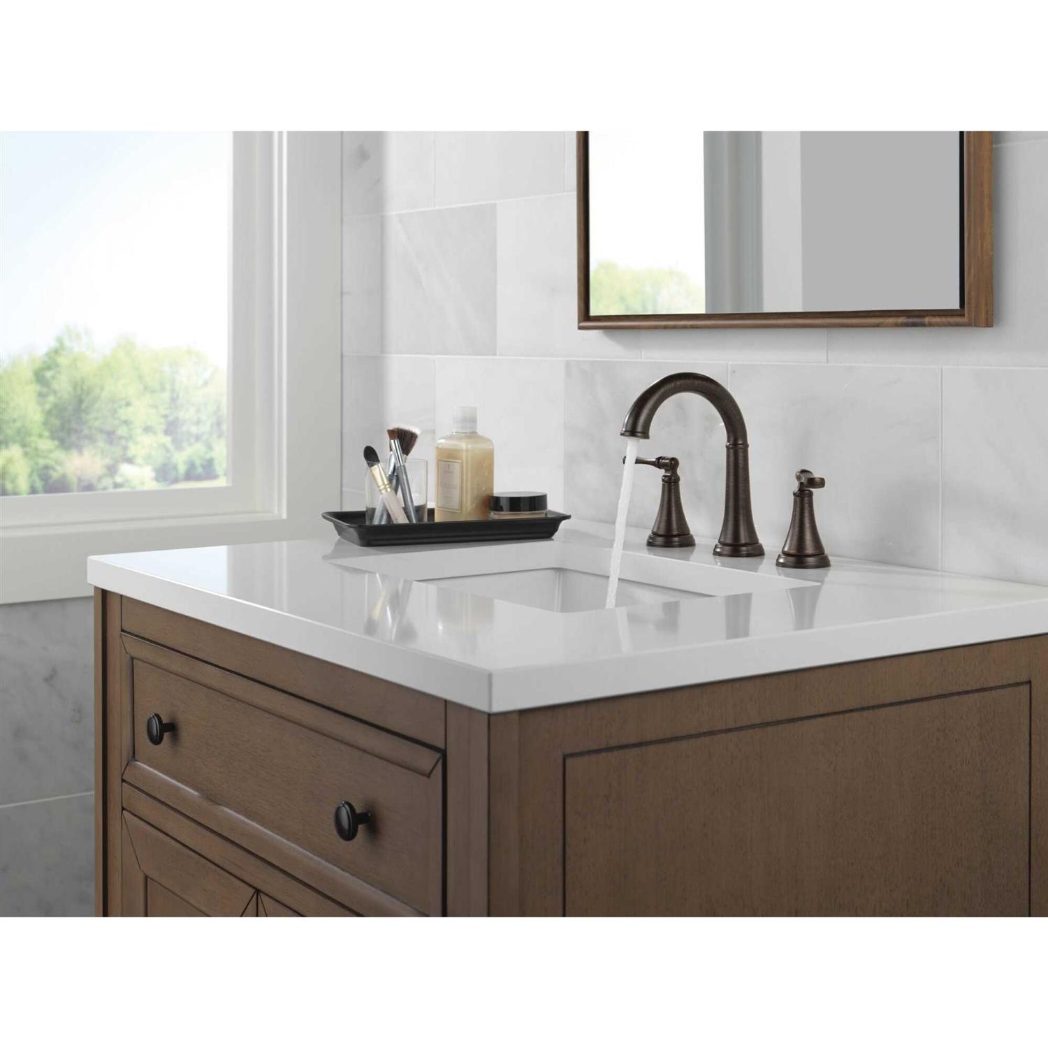 Delta Archdale 3-Pack 2-handle Widespread WaterSense Bathroom Sink Faucet with Drain 35798LF-RB - Cheap Fitting