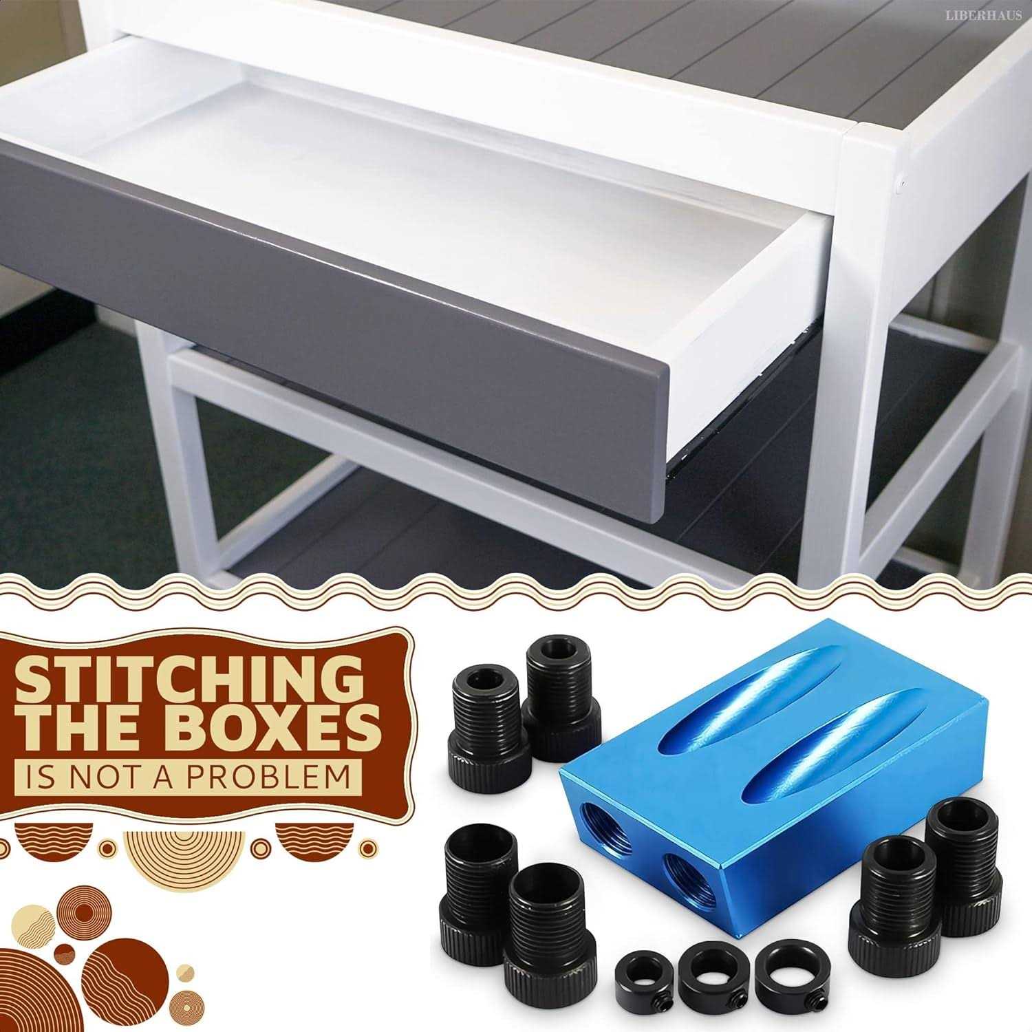 swiftrans 14Pcs Pocket Hole Jig Kit - Cheap Fitting