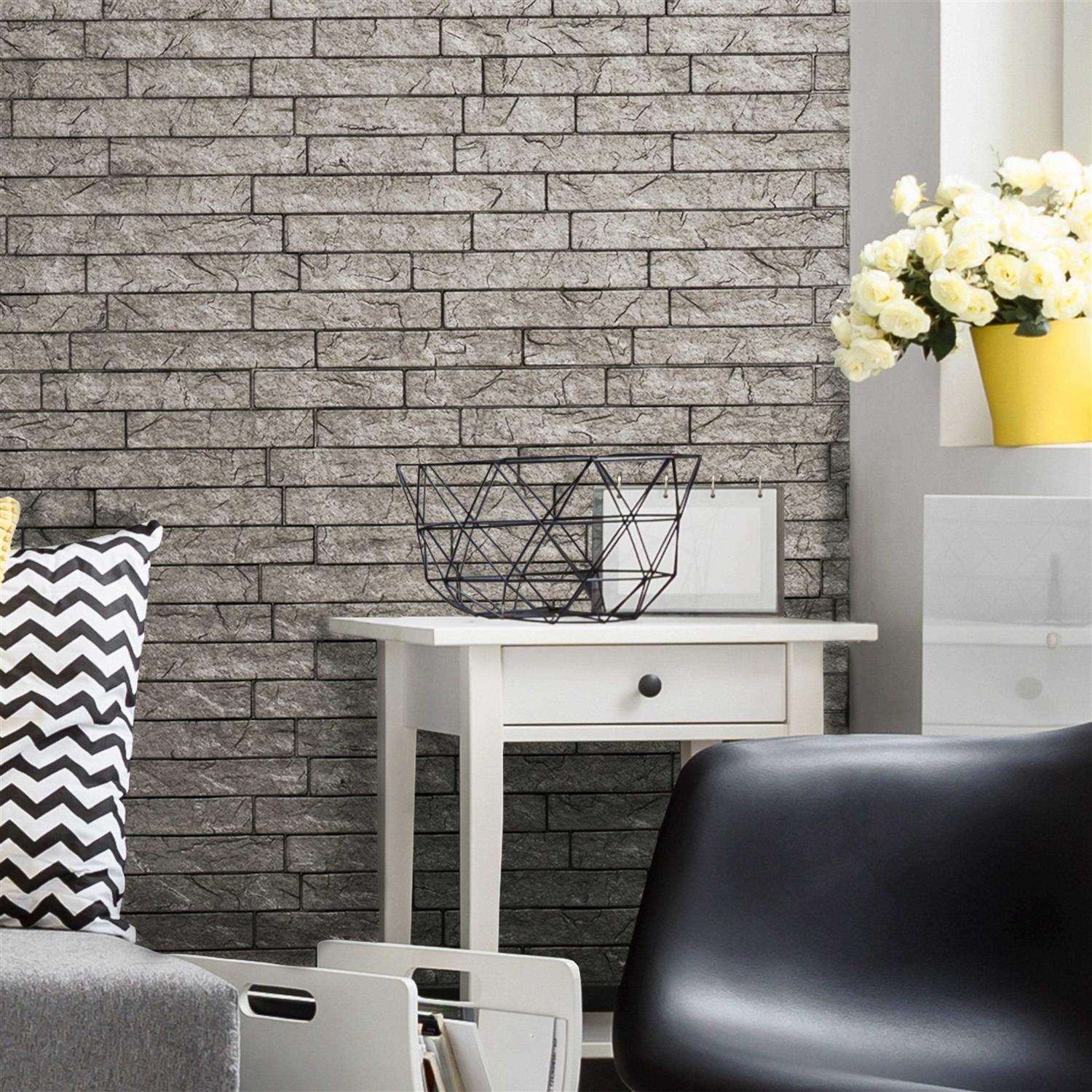 Innovera Decor by Palram 24 in. x 24 in. Ledge Stone PVC Seamless 3D Wall Panels - Cheap Fitting