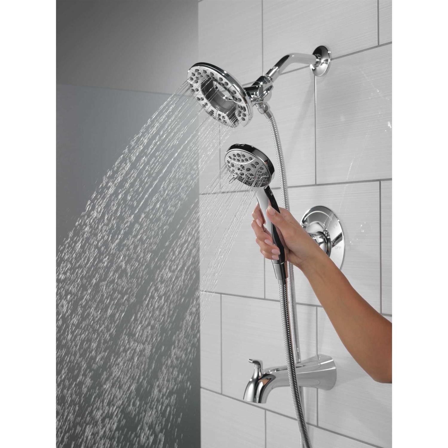 Delta Arvo Chrome 1-Handle Bathtub and Shower Faucet with Valve Rubber 144840-I - Cheap Fitting