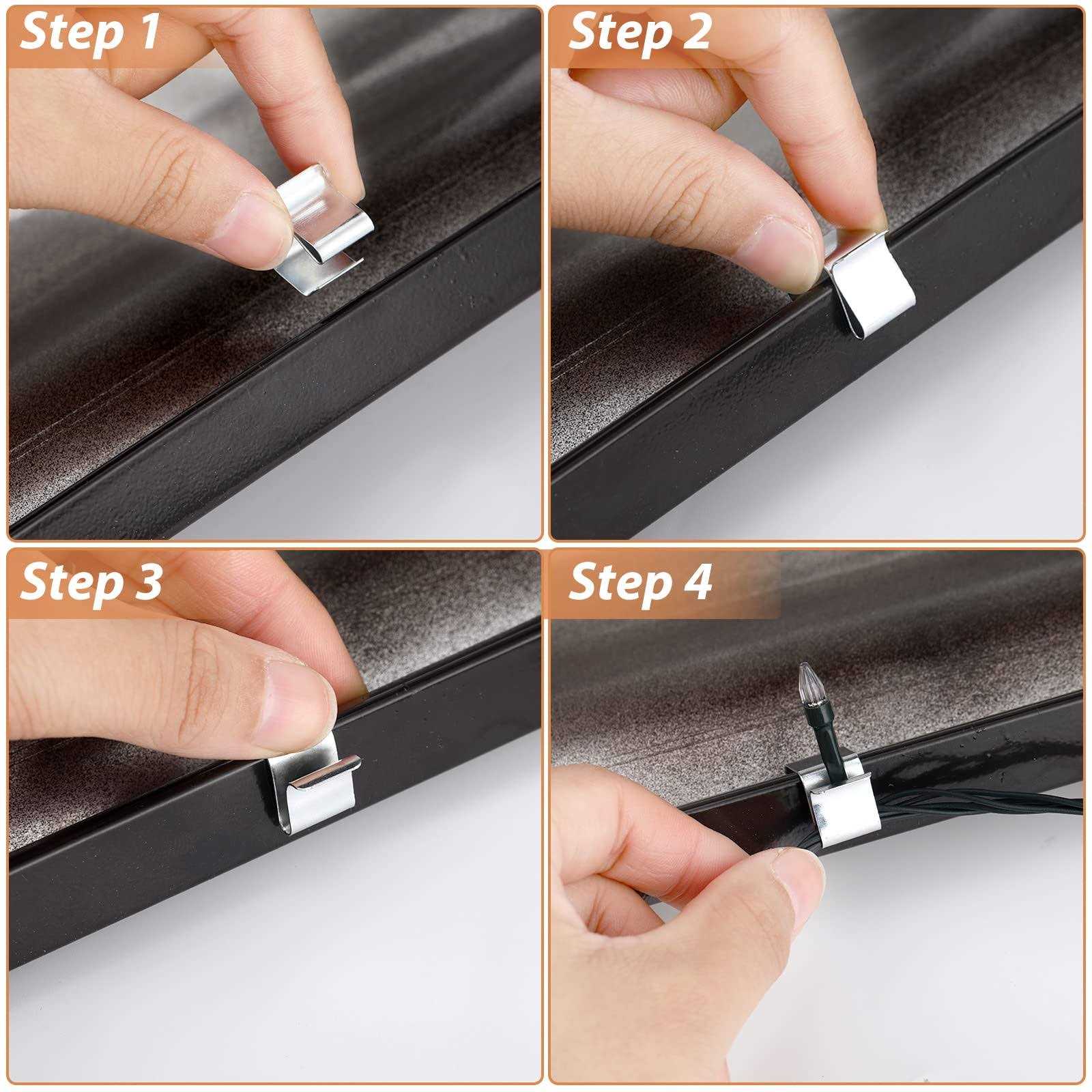 Christmas Lights Gutter Hooks Galvanized Holiday Lights Roof Hooks Christmas Light Clips Xmas Light Gutter Hangers Outdoor Seasonal Lighting Hooks - Cheap Fitting