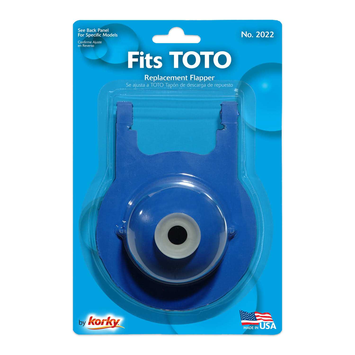 Korky TOTO Toilet Flapper Blue For TOTO - Cheap Fitting