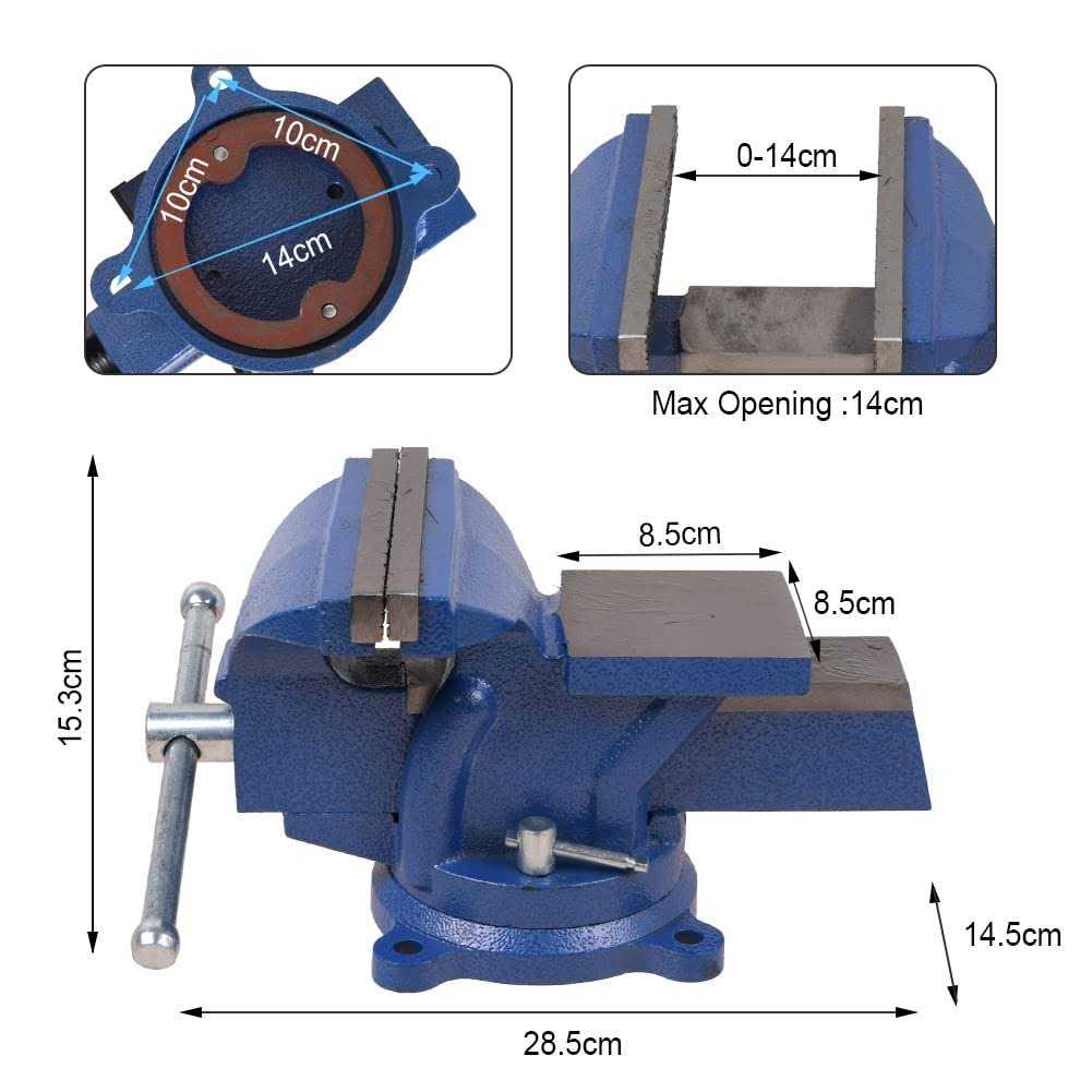 sanheshun 6 Heavy Duty Bench Vise Pipe Vise Bench Vices with Anvil Swivel Table Top Clamp Locking Base - Cheap Fitting