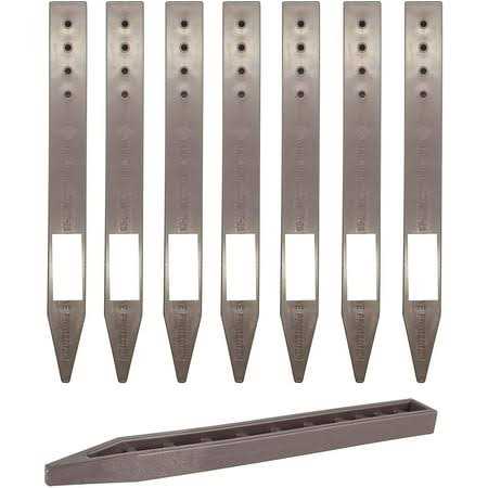 One Stop Outdoor Heavy Duty Brown Landscape Lawn & Garden Border Edging Stakes - Cheap Fitting