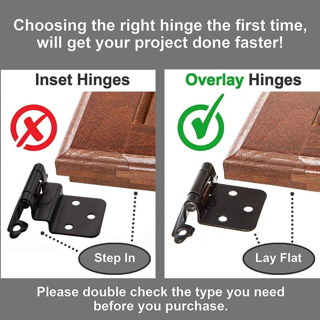 Decobasics Variable Overlay Cabinet Hinges Oil Brushed Bronze 25 Pairs Sets Pack - Cheap Fitting