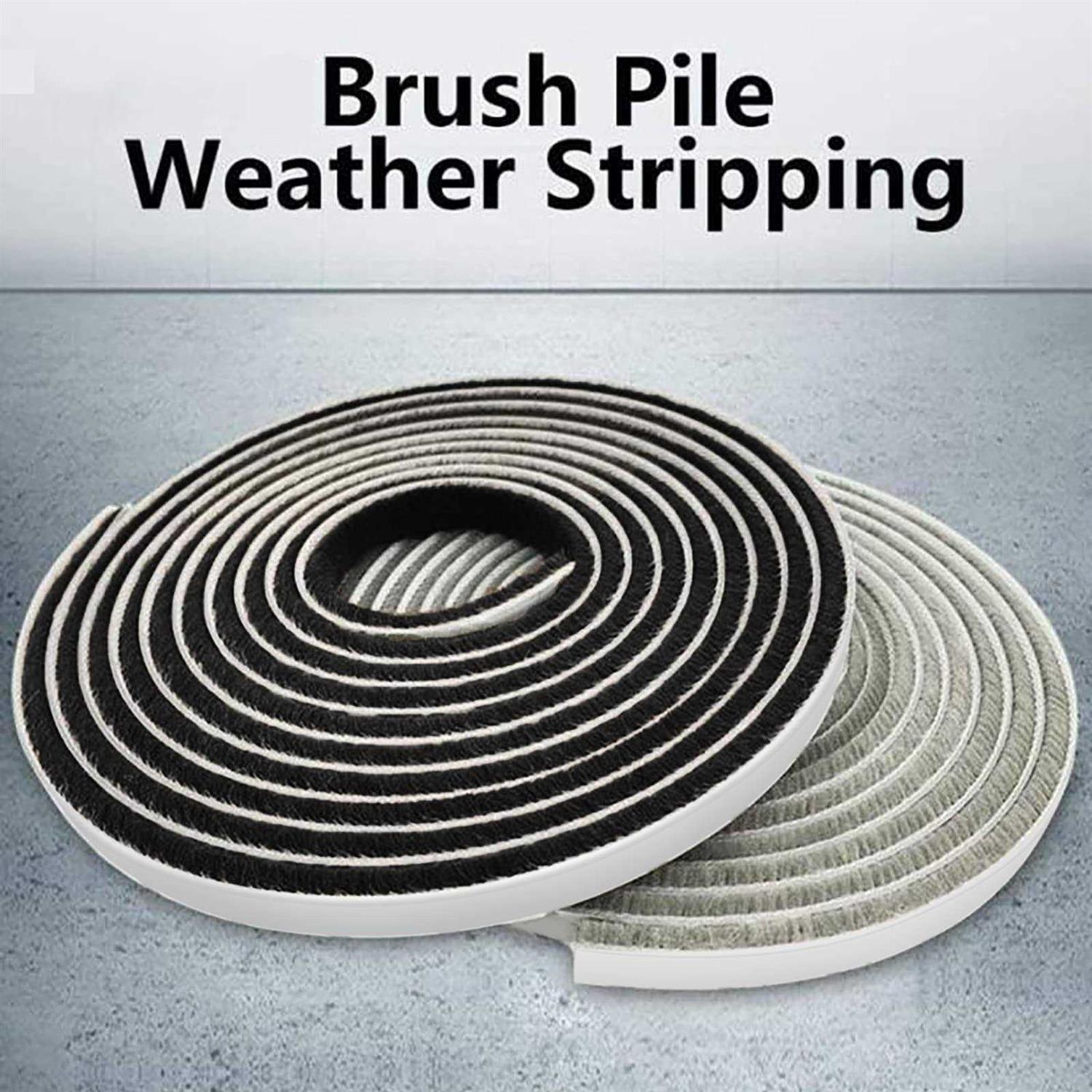 Tooperze Weather Stripping for Door,Self Adhesive Brush Window Seal Strip for House Windows Weatherproof Soundproof Dustproof Length - Cheap Fitting