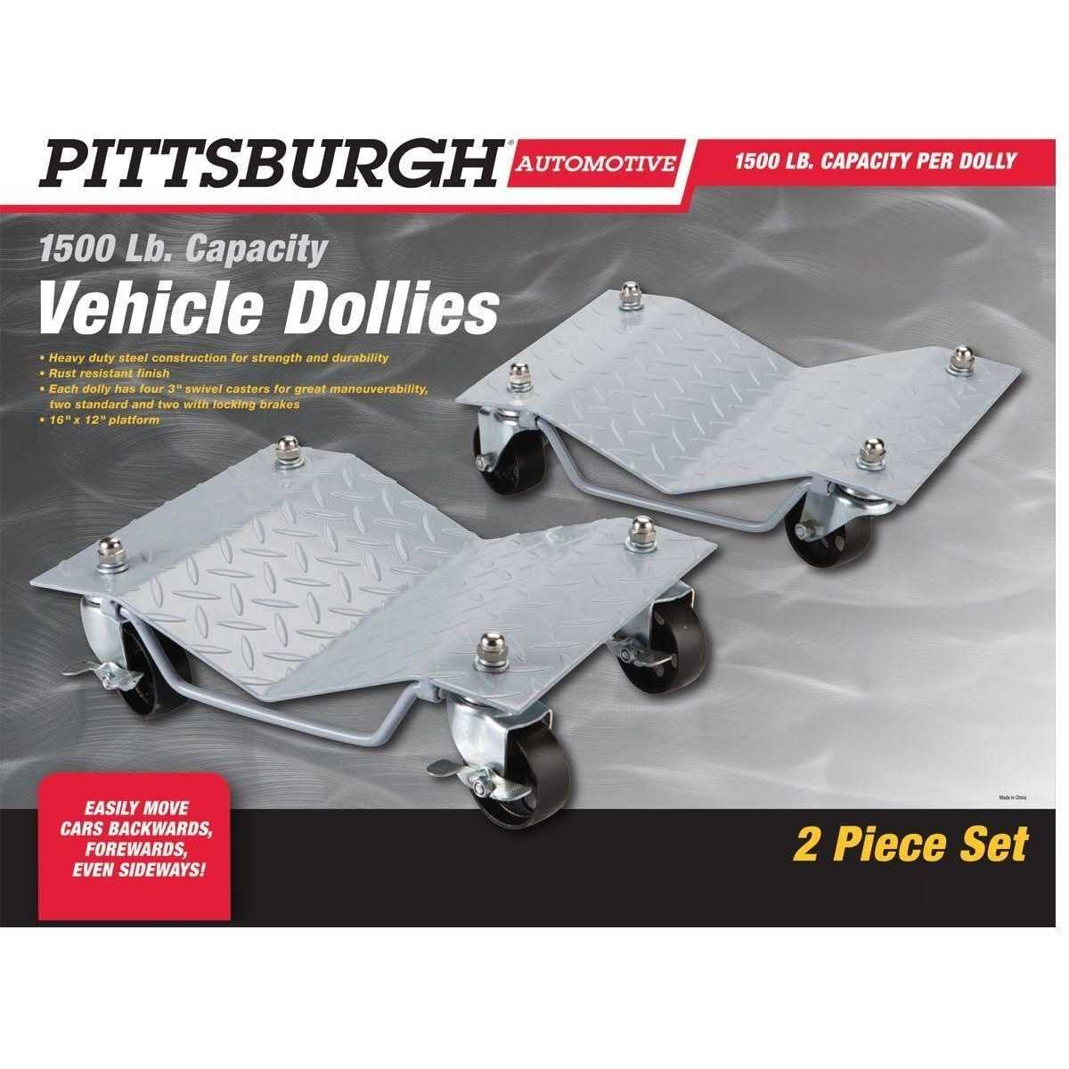 Pittsburgh Automotive 1500 lb. Capacity Vehicle Dollies 2 Piece - Cheap Fitting