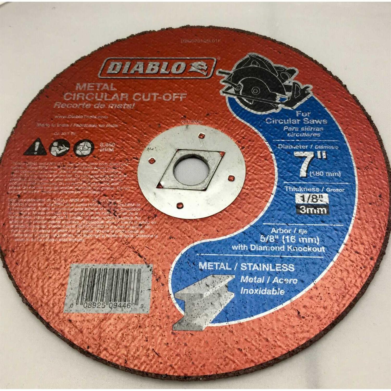 Diablo 4-1/2 in. Metal Cut Off Disc - Cheap Fitting