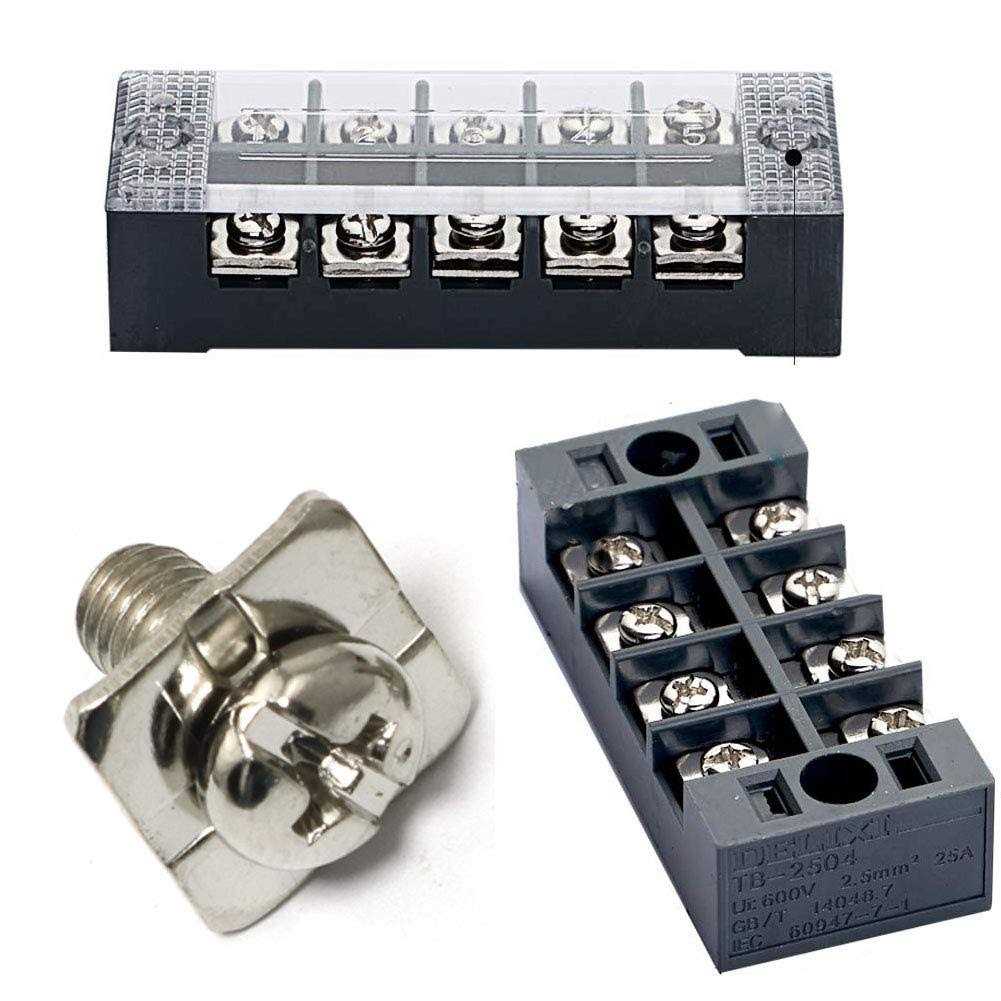 Pzrt 40pcs Terminal Block Screws Square Washers - Cheap Fitting