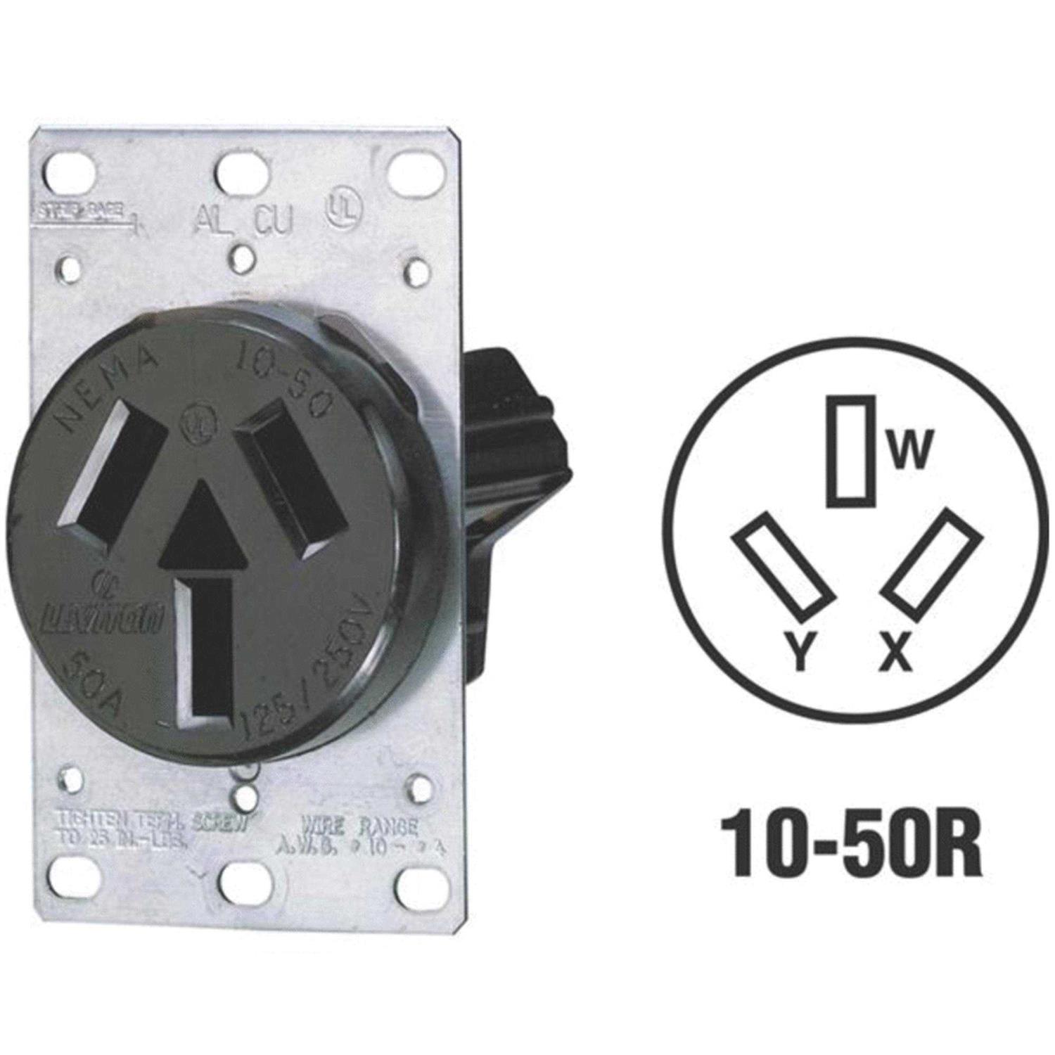 Leviton R20-05206-S10 50A Receptacle - Cheap Fitting