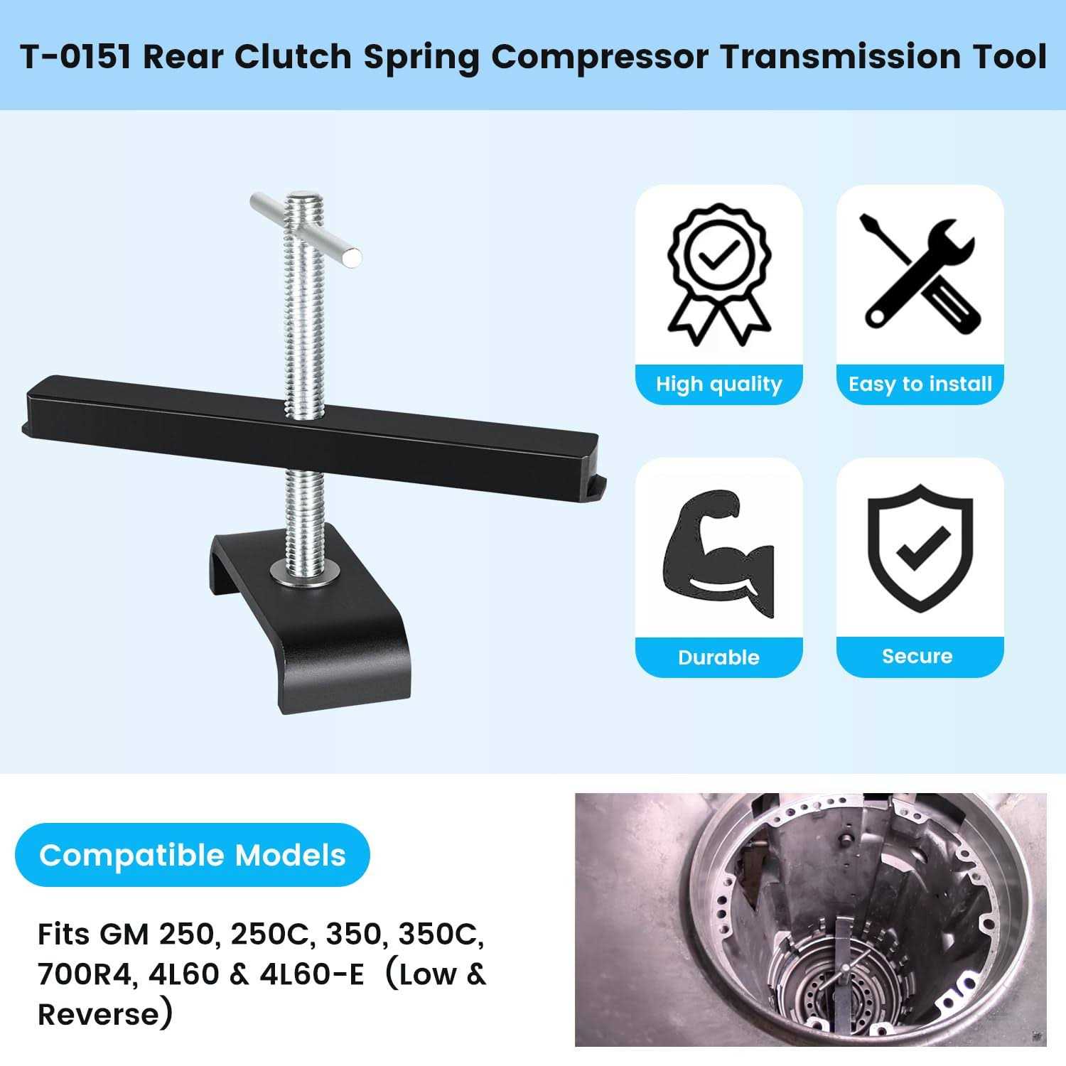 T-0151 Rear Clutch Spring Compressor Transmission Tool for Gm 250 - Cheap Fitting