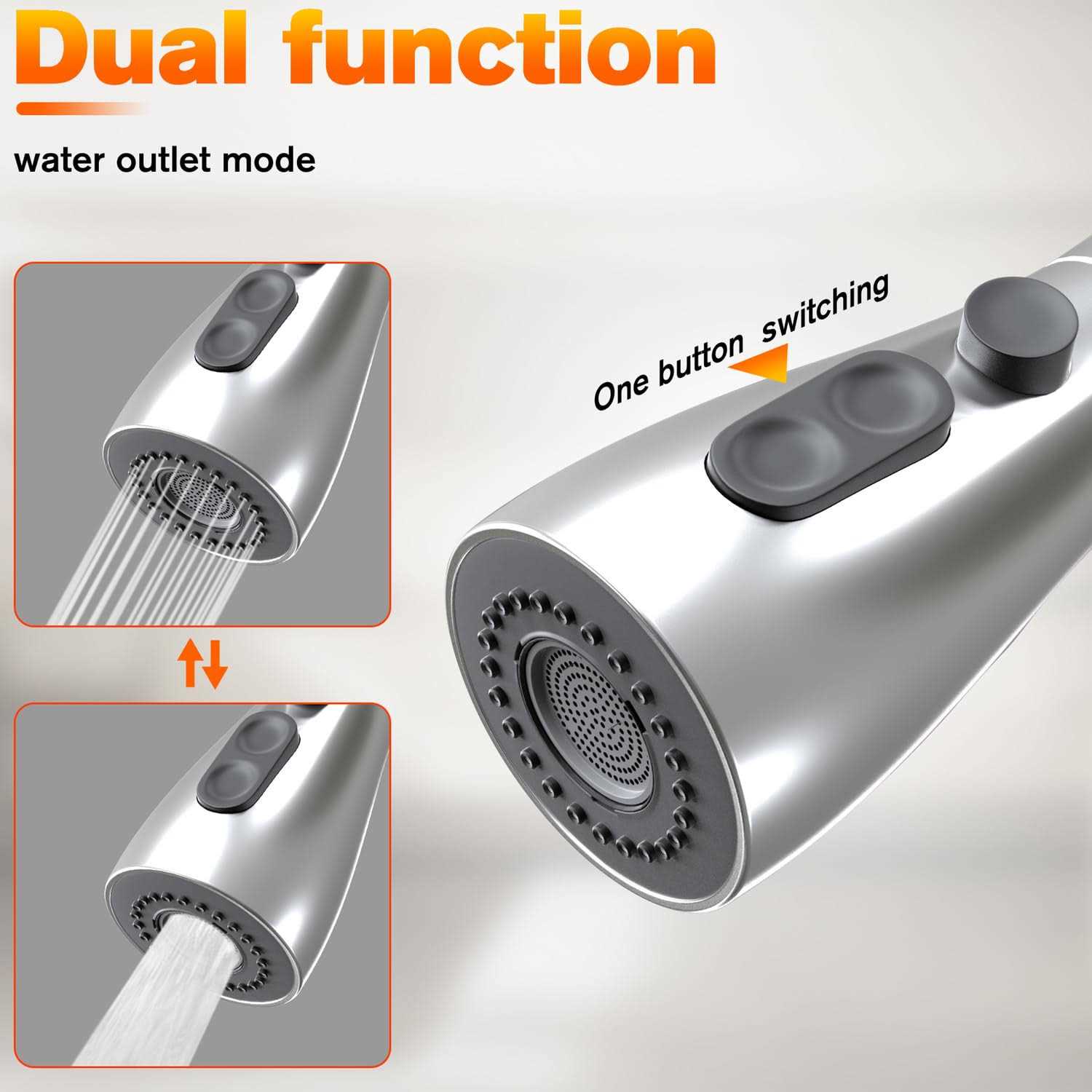 Susbie Kitchen Faucets with Pull Down Sprayer,Kitchen Faucet,Single Handle Kitchen Sink Faucet with Pull Out Sprayer,Single Level Stainless Stee - Cheap Fitting