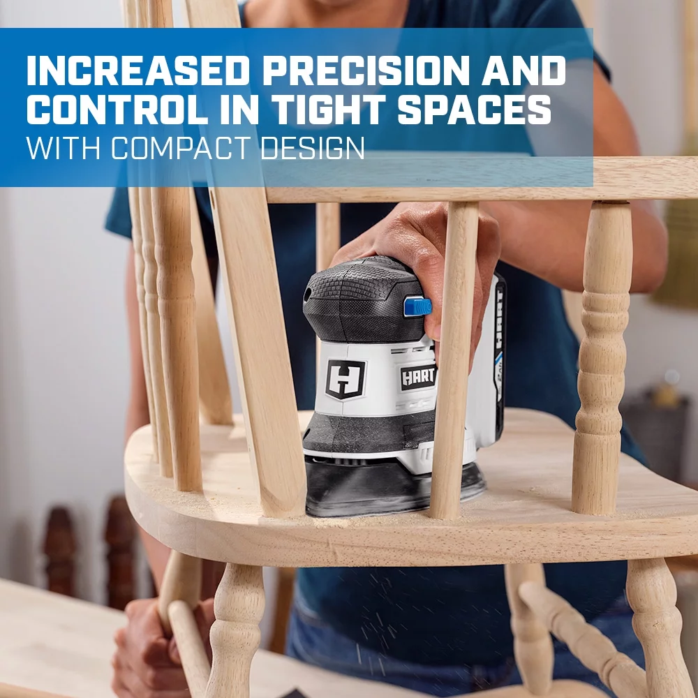 HART 20-Volt Battery-Powered Detail Sander Kit, (1) 2.0Ah Lithium-Ion Battery - Cheap Fitting