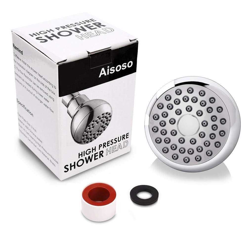 Aisoso High Pressure Shower Head 3 Inches Anti-clog Anti-leak Fixed Showerhead - Cheap Fitting