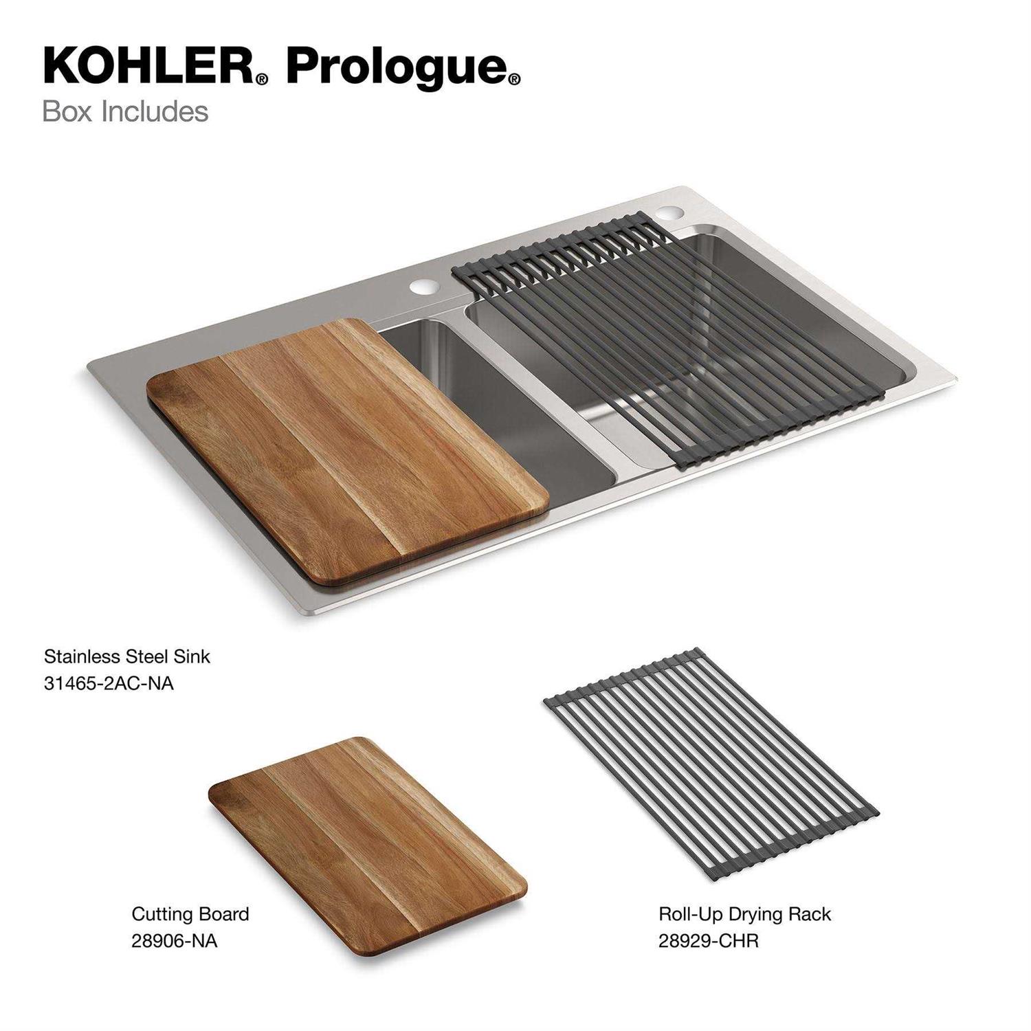 Kohler 3-Piece Kitchen Sink Accessory Kit R31465-2AC-NA - Cheap Fitting