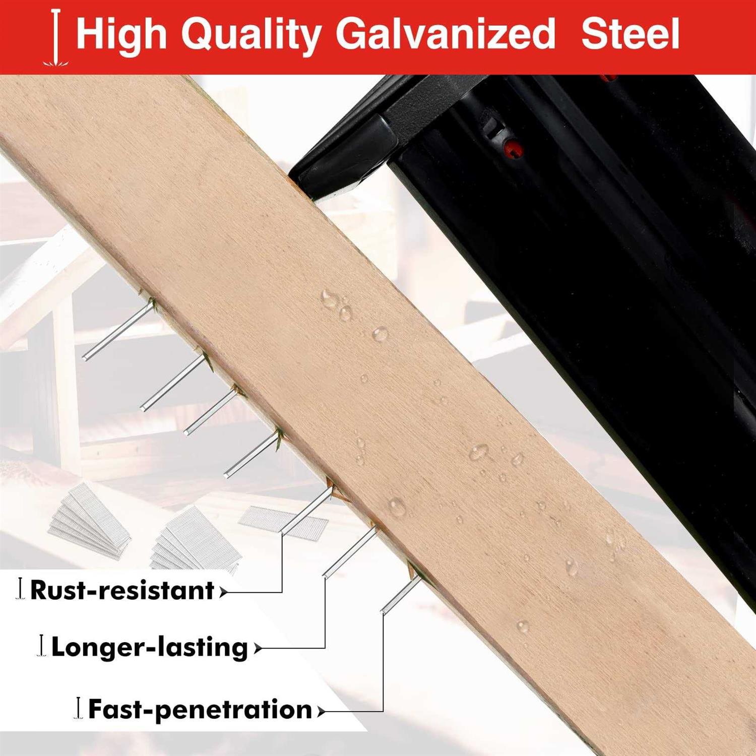 Shall 18 Gauge Brad Nails, 2”, 1-1/4”, 1”, 5/8 Inch, 4000-Count Galvanized Brad Nails Assorted, 18GA Nail Gun Nails and Small Finishing Nails - Cheap Fitting