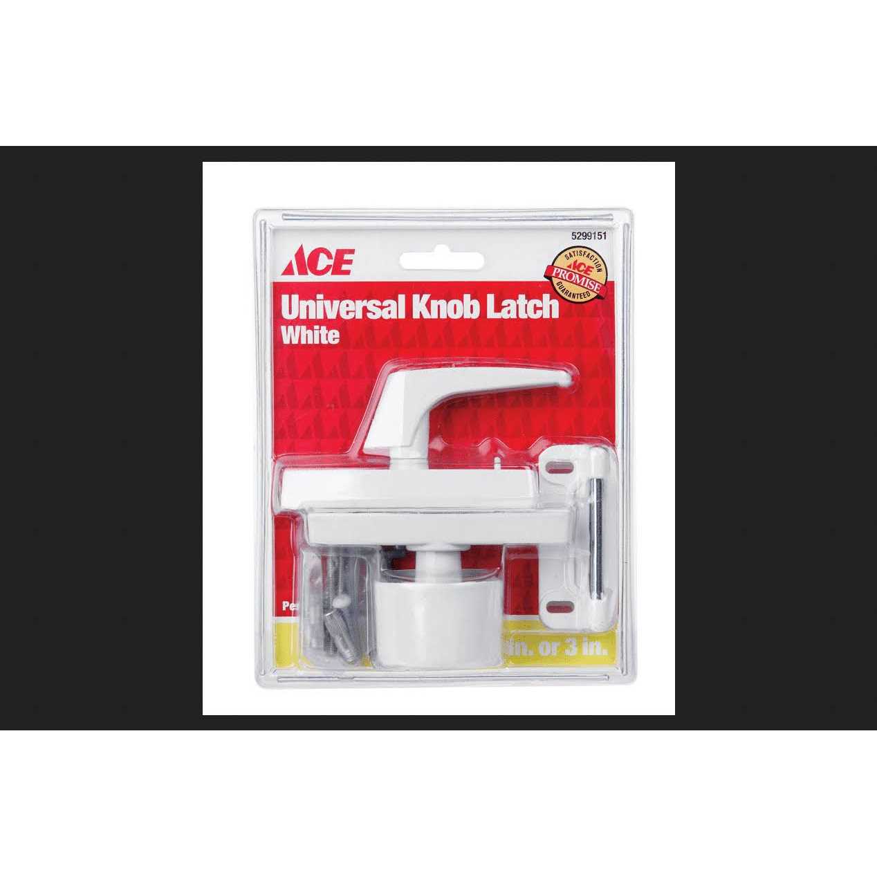 Ace White Steel Universal Knob Latch 1 - Cheap Fitting
